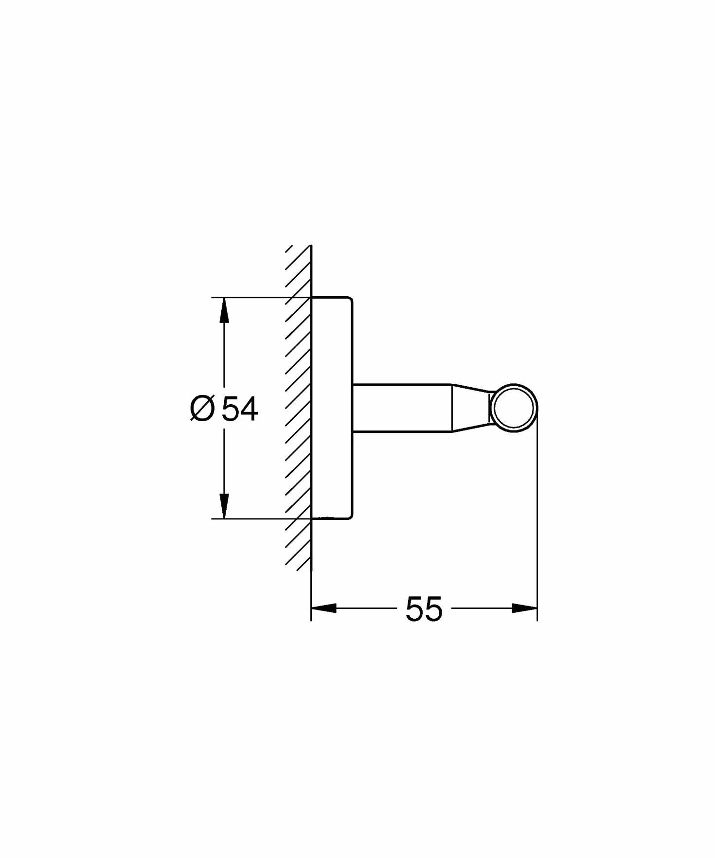 Grohe Start Cosmopolitan QuickFix 41168000 wieszak łazienkowy, chromowany, do przyklejenia (QuickGlue A1) lub wkręcania, 41168000