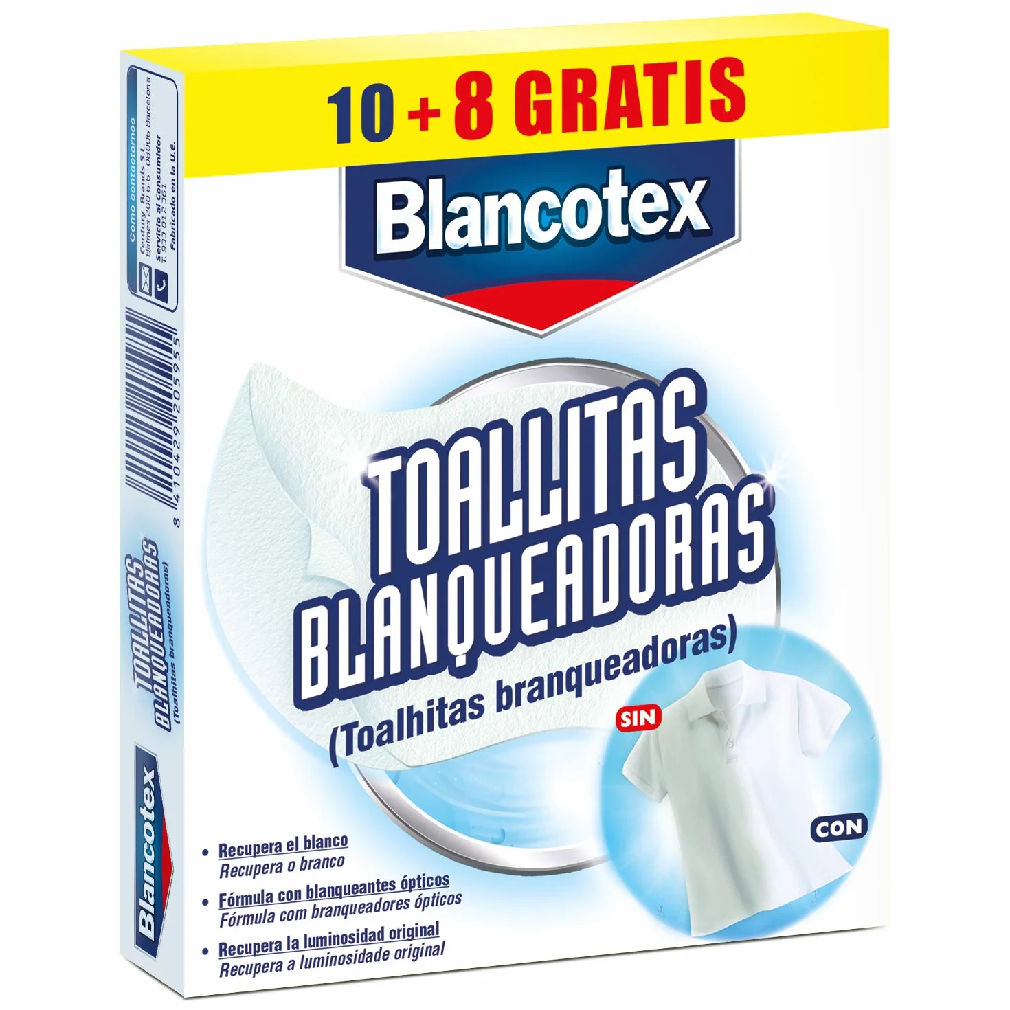 BLANCOTEX Chusteczki wybielające, 10+8 chusteczek
