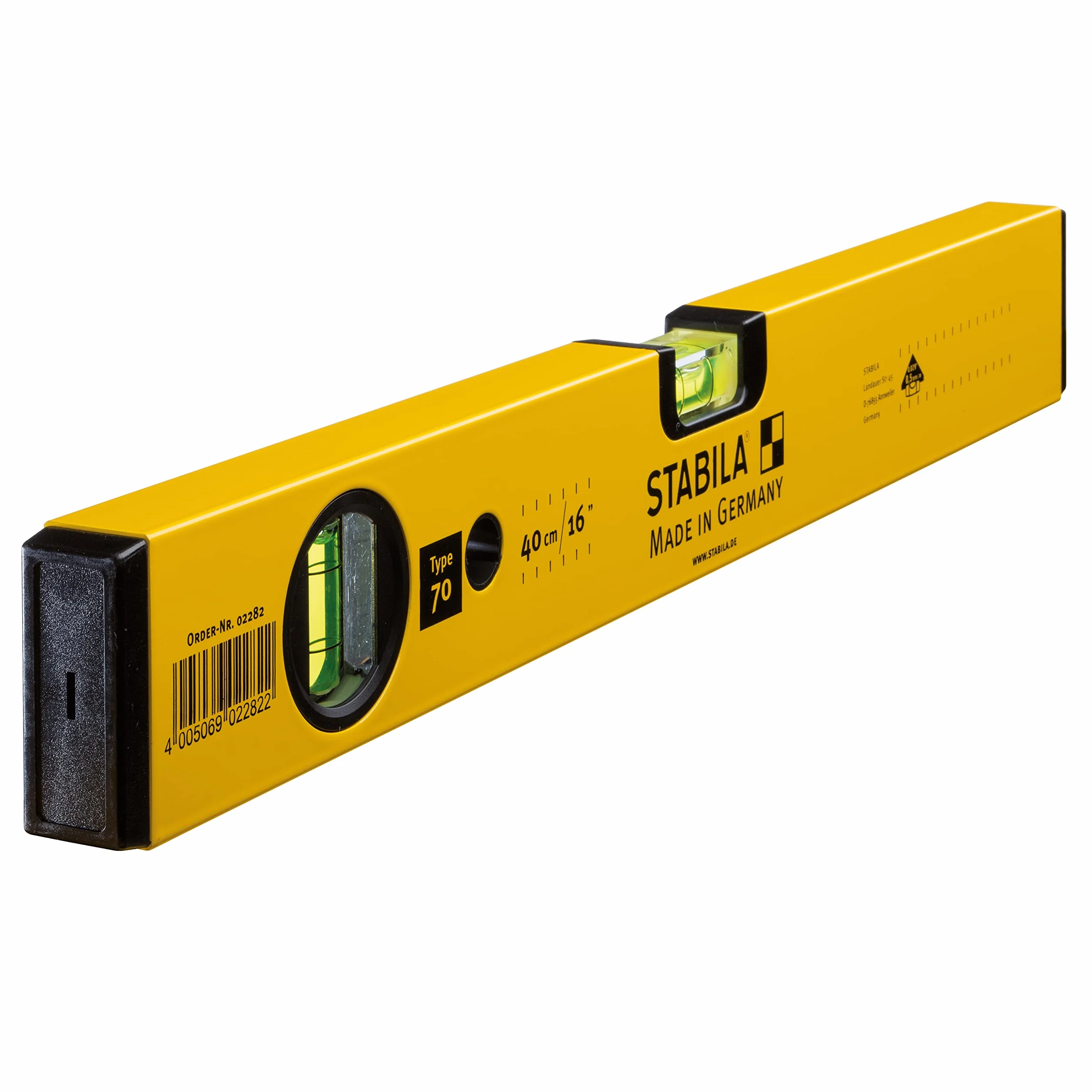 Stabila 02282 Poziomica Libellowa, Żółty, 40 cm