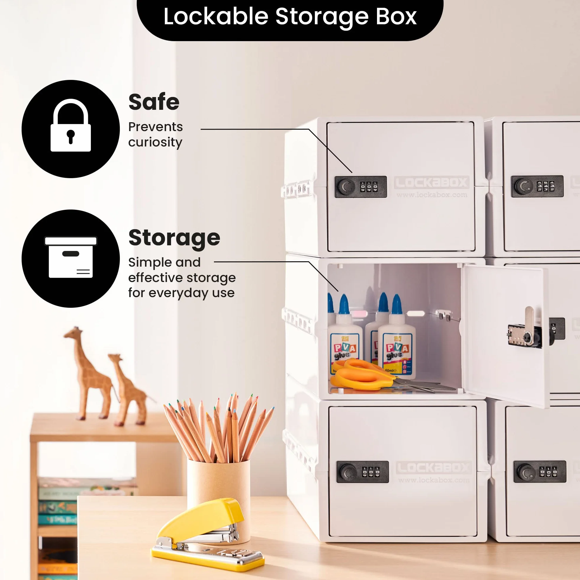 Lockabox One™ Kompaktowe zamykane pudełko do przechowywania żywności Opal White