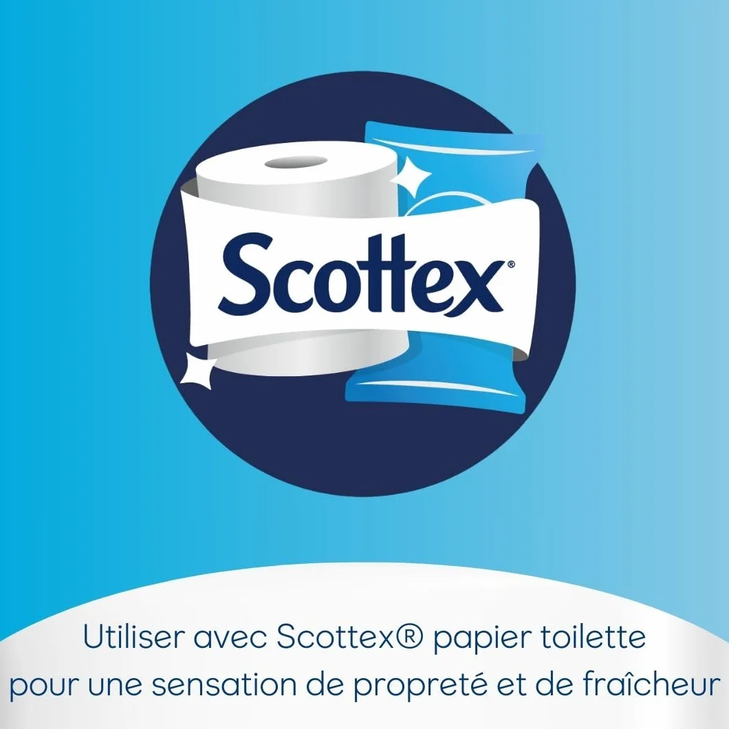 Scottex® Complete Clean Mokry papier toaletowy - 504 chusteczki (12 opakowań x 42 chusteczki)