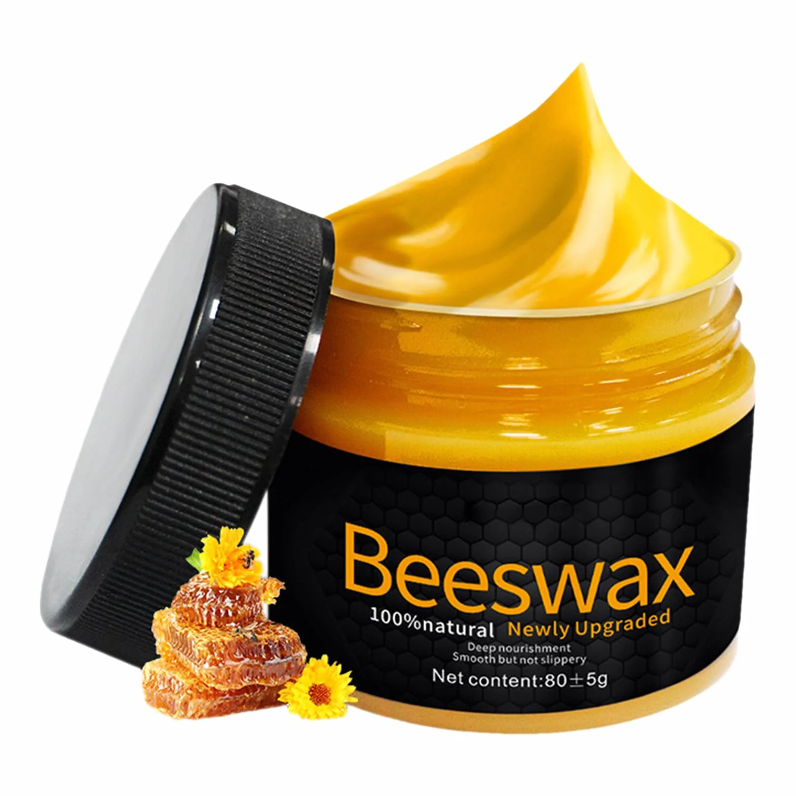 Wood Beeswax, Bees Wax Repair Agent, 3.15x1.97 Inches Eco Friendly Outdoor Paraffin, Restores & Protects, Wood Floor Cream for Fixtures, Furniture and Floors