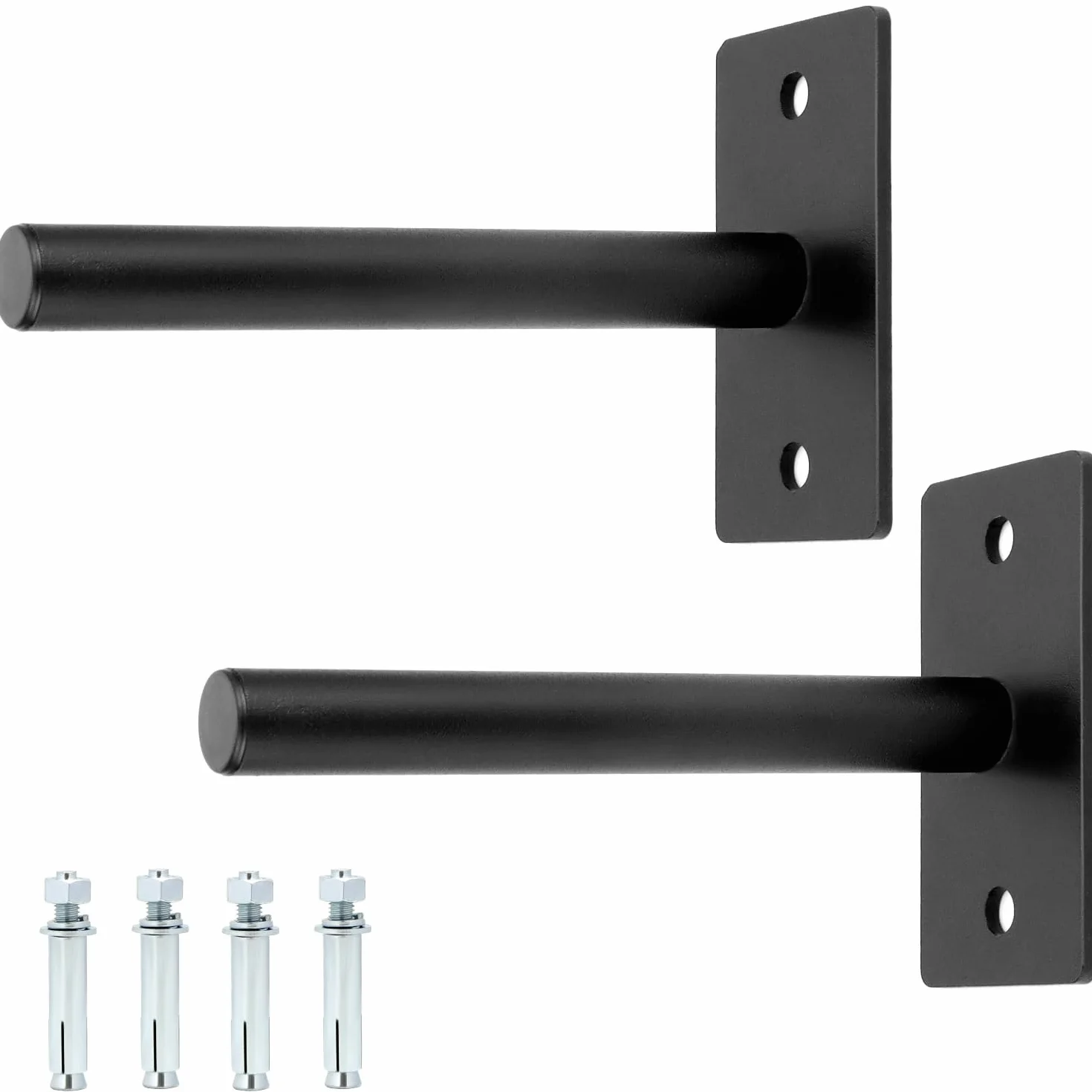 QWORK® 2 sztuki uchwytów do obciążników ściennych na 2,5 cm / 3 cm / 5 cm, ze śrubami mocującymi, maks. nośność