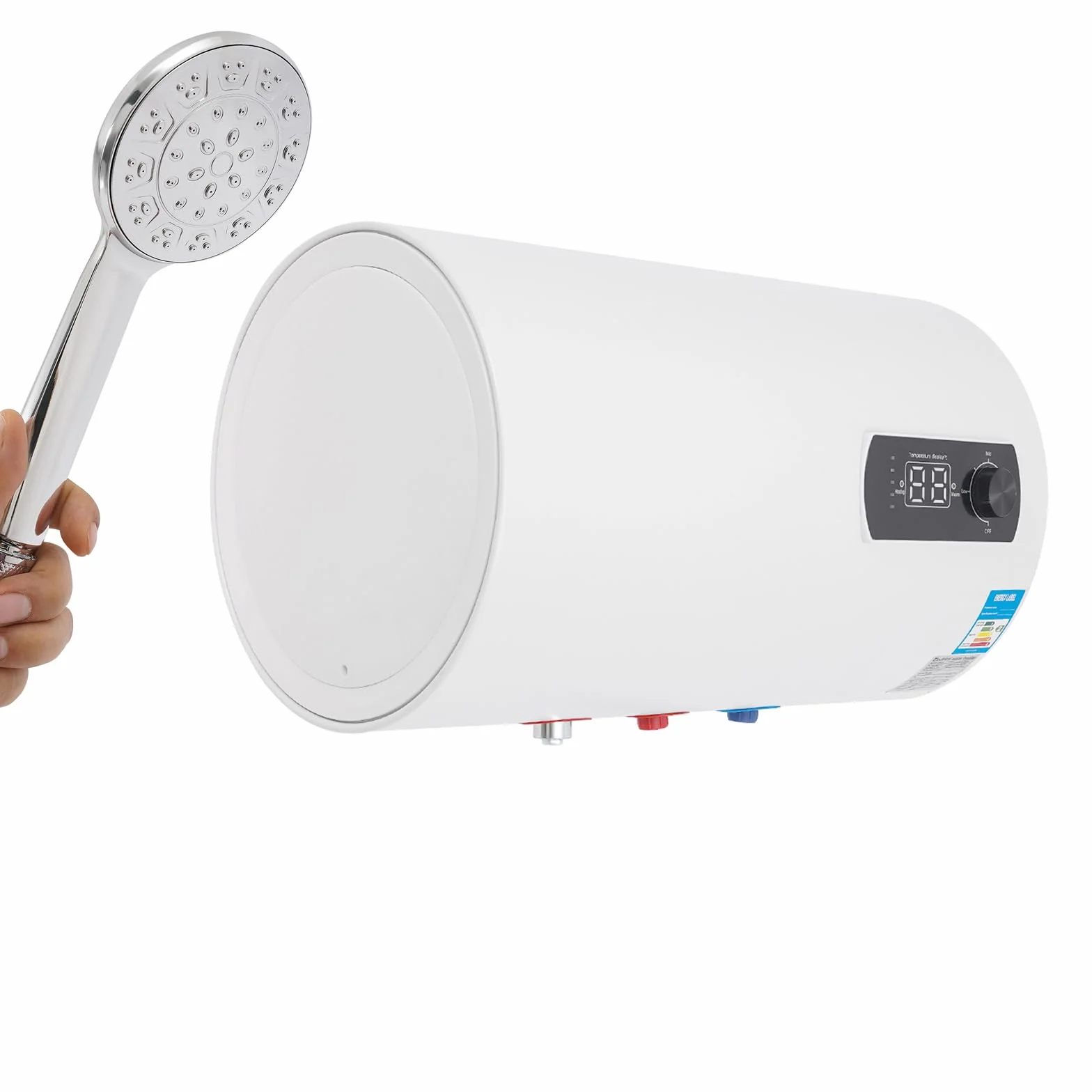 Elektryczny podgrzewacz wody 40 l, bojler 2000 W, elektryczny podgrzewacz wody do kuchni, toalet, wiszący bojler wodny z słuchawką prysznicową