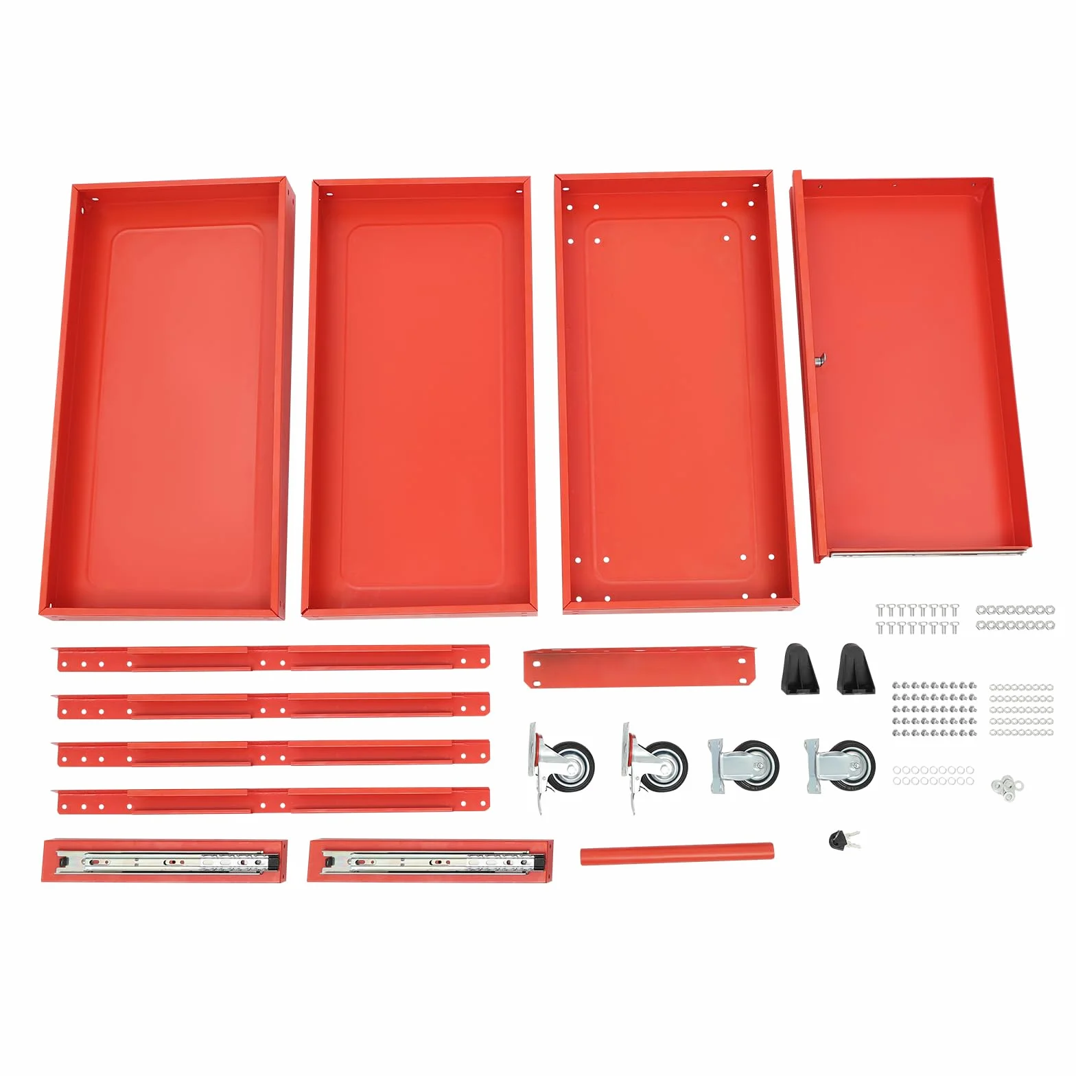 Wózek narzędziowy, wózek warsztatowy na kółkach z 3 poziomami, zamykana szuflada, 76,3 x 35,3 x 83,5 cm, organizer narzędziowy, wózek transportowy do magazynu, garażu, warsztatu