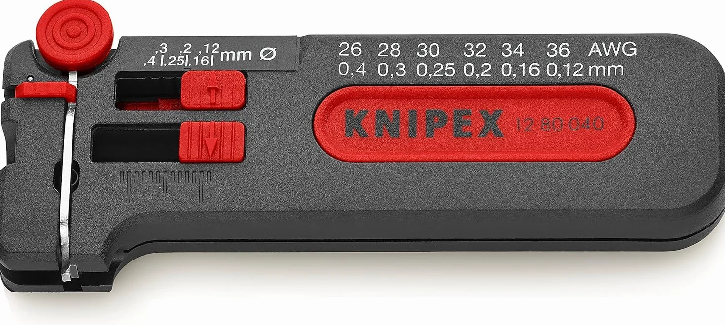 KNIPEX Ściągacz izolacji w wersji miniaturowej w blister 100 mm, 12 80 040 SB