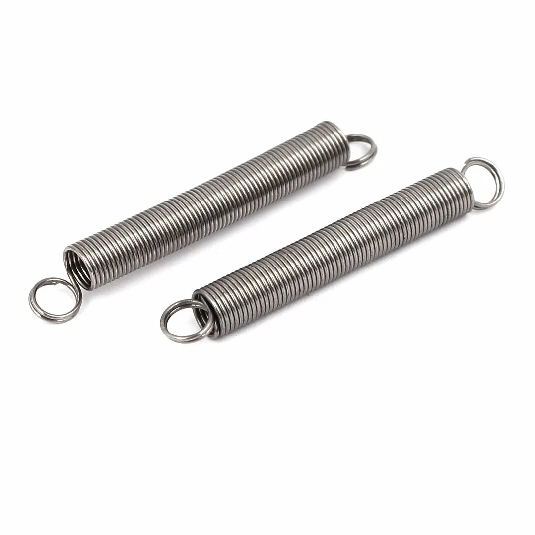 sourcing map Sprężyna trakcyjna napinająca Sprężyny przedłużające 0,6 mm x 6 mm x 50 mm 304 stal nierdzewna srebrna 5 szt