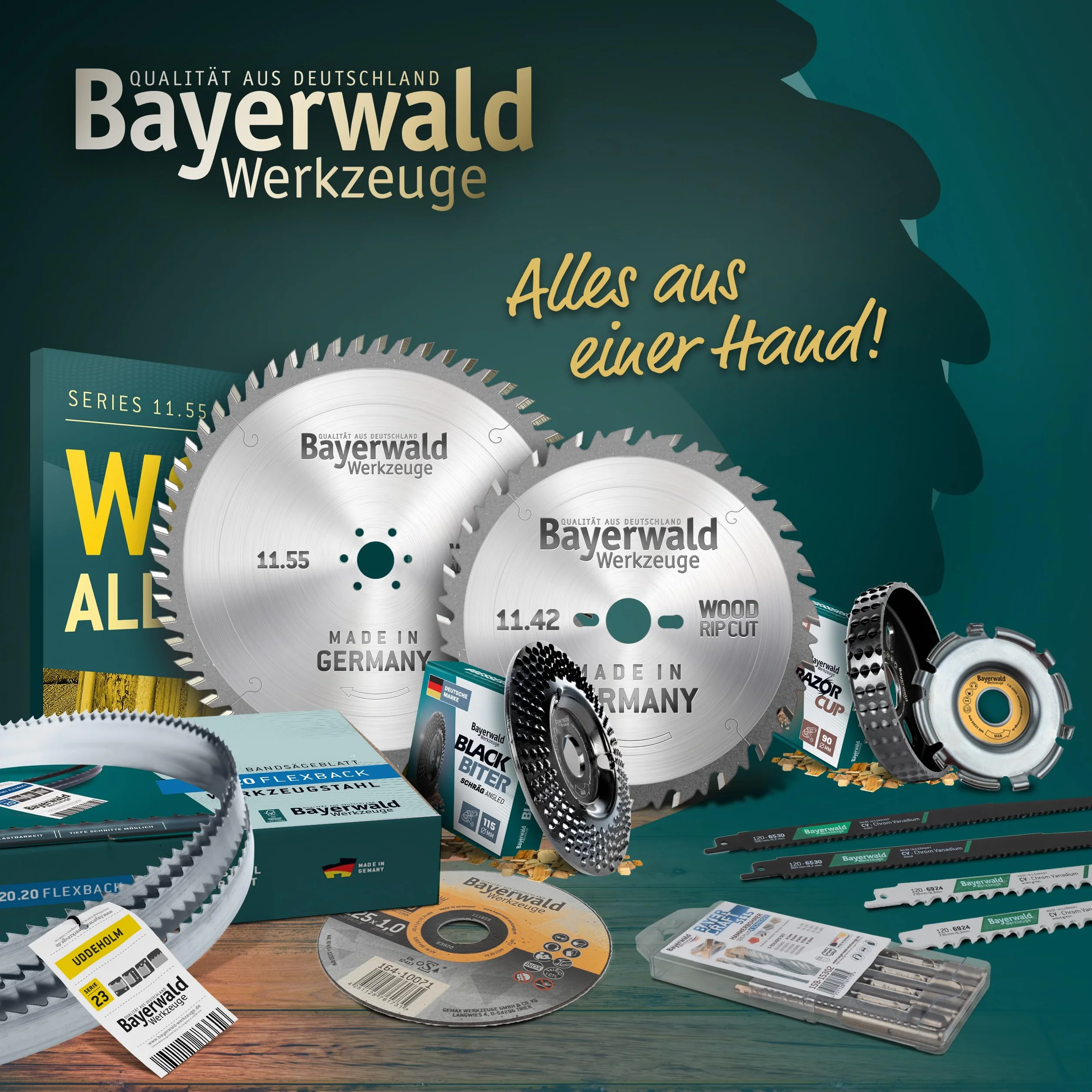 Bayerwald taśma Bayerwald 2240 x 3 x 0,5 x 6 / drewno, metale nieżelazne, tworzywo PCW, cienkie blachy/pasmo piły pasujące do Elektra Beckum i innych