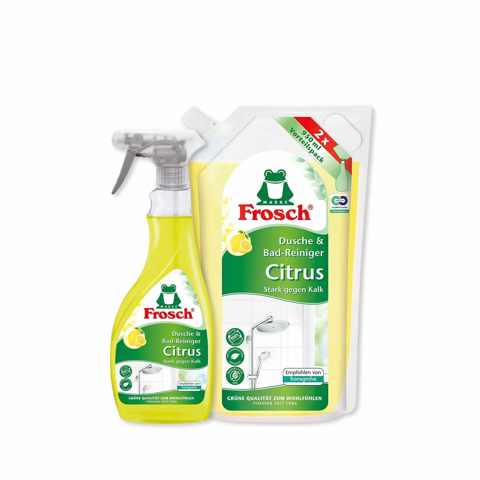 Frosch Citrus Środek do Czyszczenia Łazienki, 950 ml