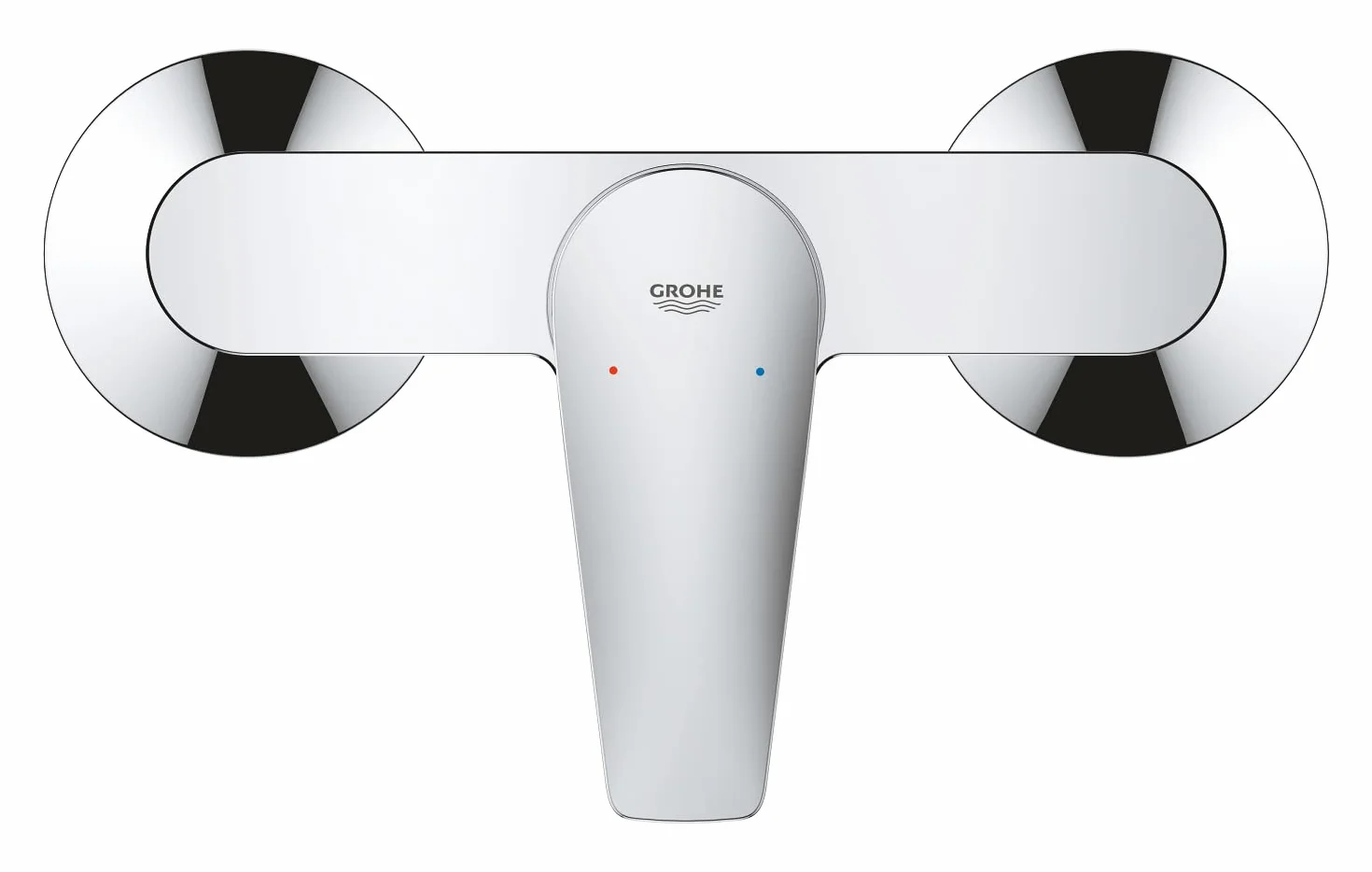 GROHE Start Edge jednouchwytowa bateria prysznicowa, widoczna do montażu na ścianie, chrom, 24197001