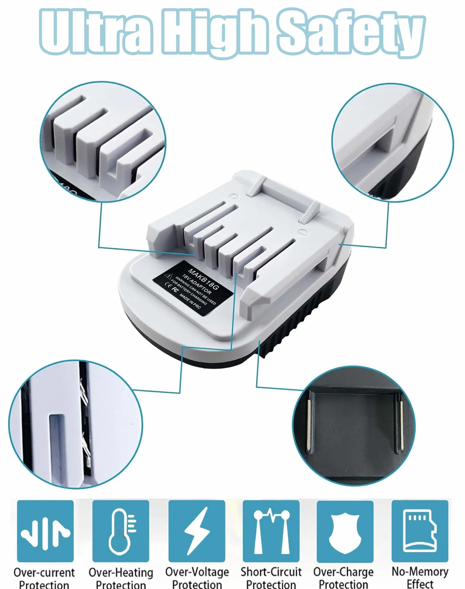 TPDL MAKB18G 18 V akumulator litowo-jonowy adapter do serii G, adapter do akumulatora 18 V Li-Ion konwerter do BL1815G BL1811G BL1830G