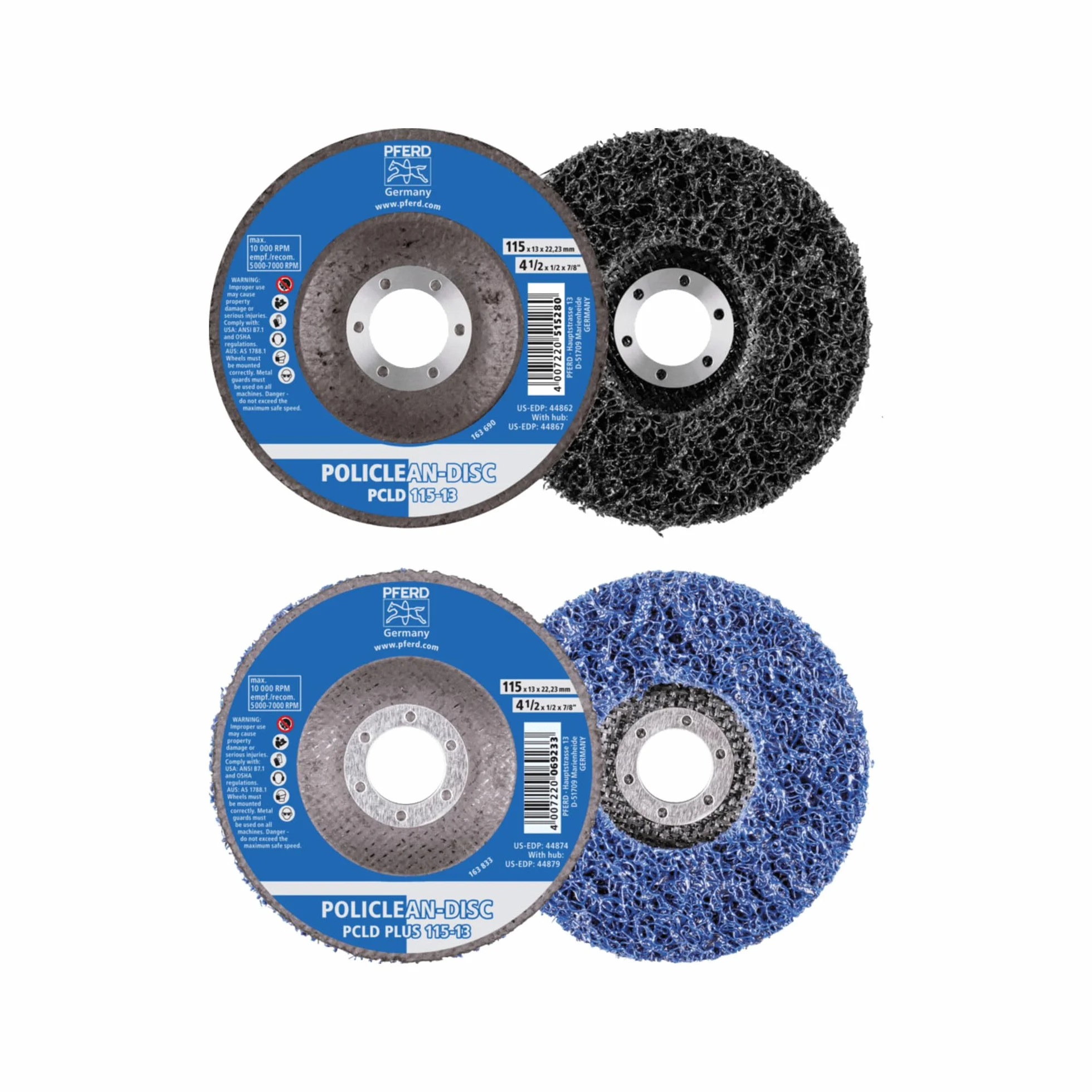 PFERD POLICLEAN PLUS włóknina do czyszczenia | Ø 125 x 13 mm Ø otworu 22,3 mm | 44698004 – do grubego czyszczenia