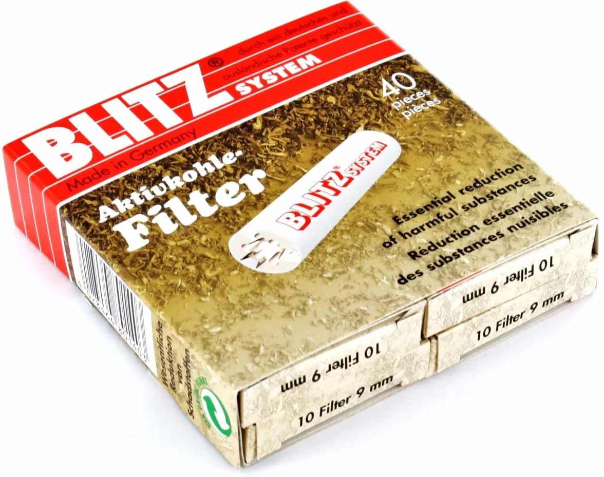 Filtr z węglem aktywnym, średnica 9 mm, opakowanie 40 sztuk, 1 opakowanie (40 filtrów)