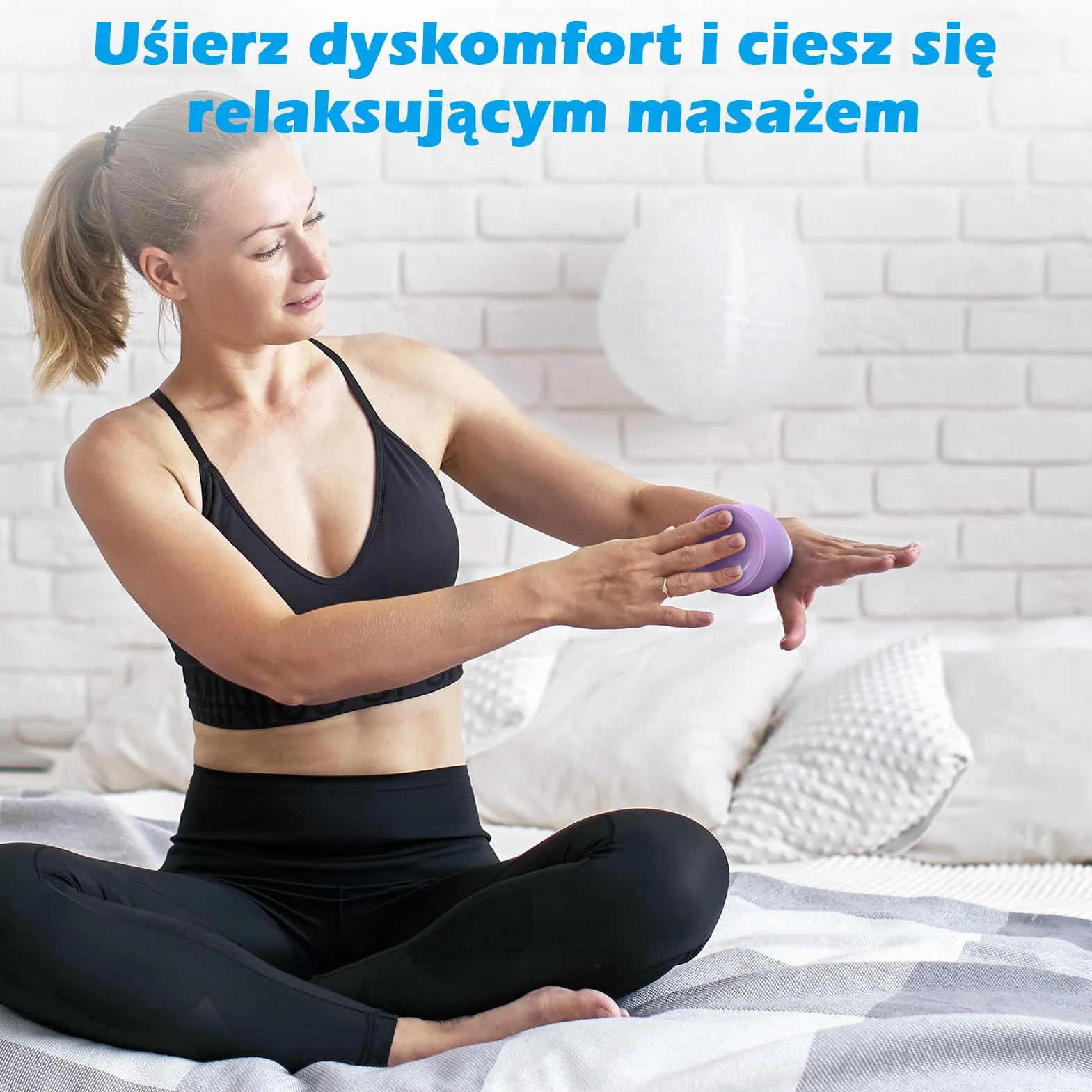 Montowana piłka do masażu z przyssawką, narzędzie do samodzielnego masażu punktów spustowych, zestaw do masażu ręcznego łagodzący ból i napięcie mięśni pleców, szyi, ramion, barków, nóg