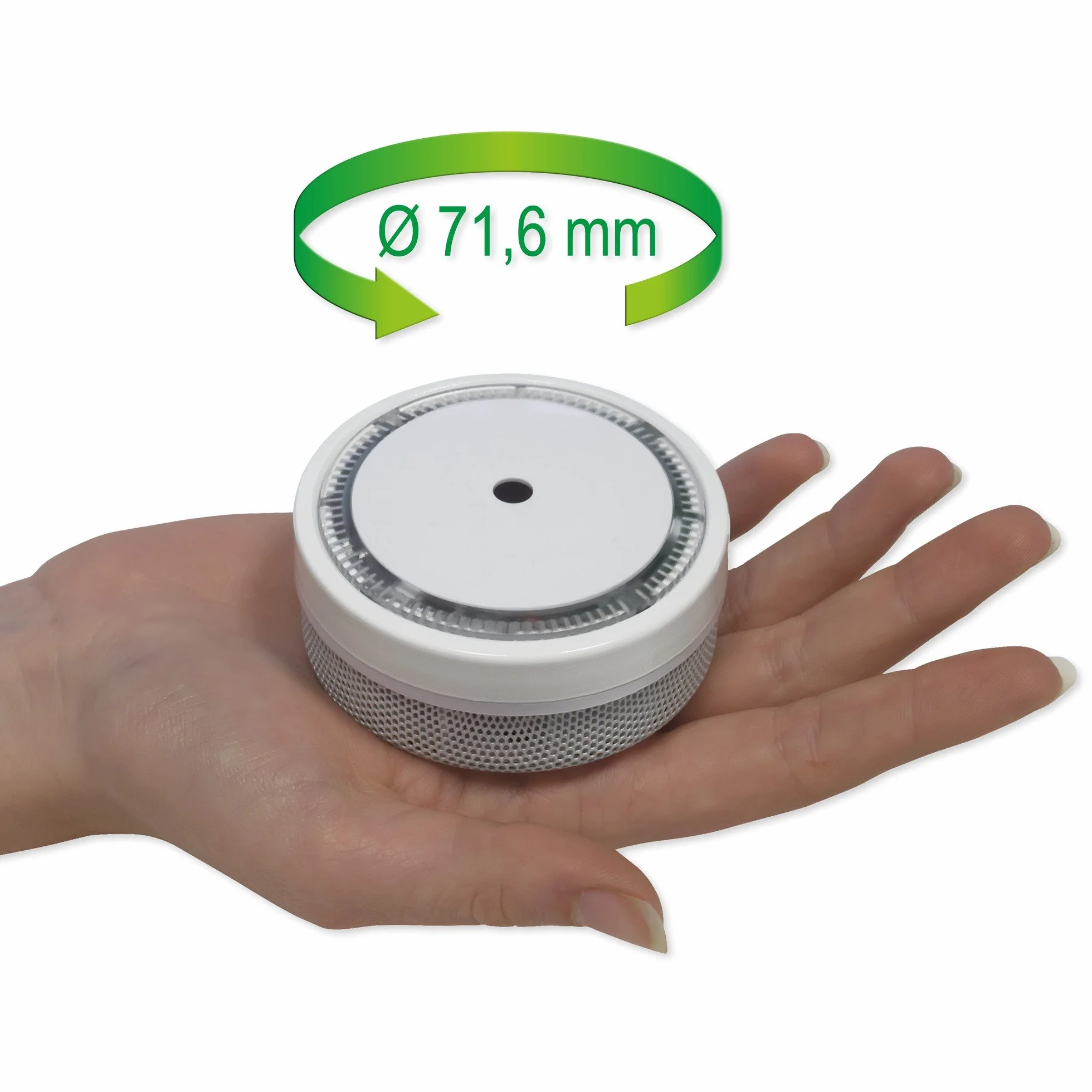 7X Nemaxx M1-Mini czujnik dymu – czuły, fotoelektryczny czujnik dymu z baterią litową typ DC3V zgodnie z normą DIN EN14604 i VDs – złoty