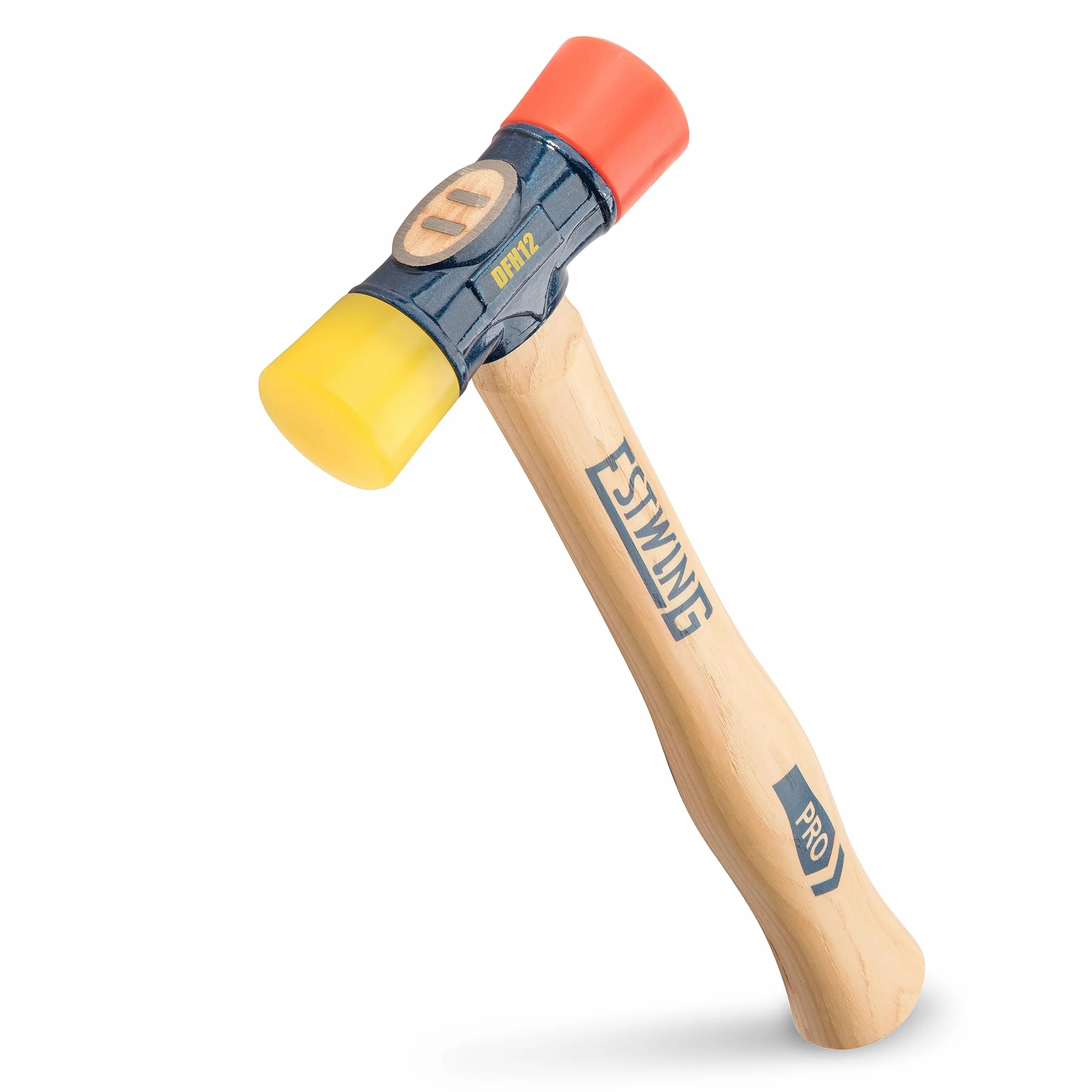 Mallet Hammer, Red & Yellow Rubber, 12-oz. -DFH-12