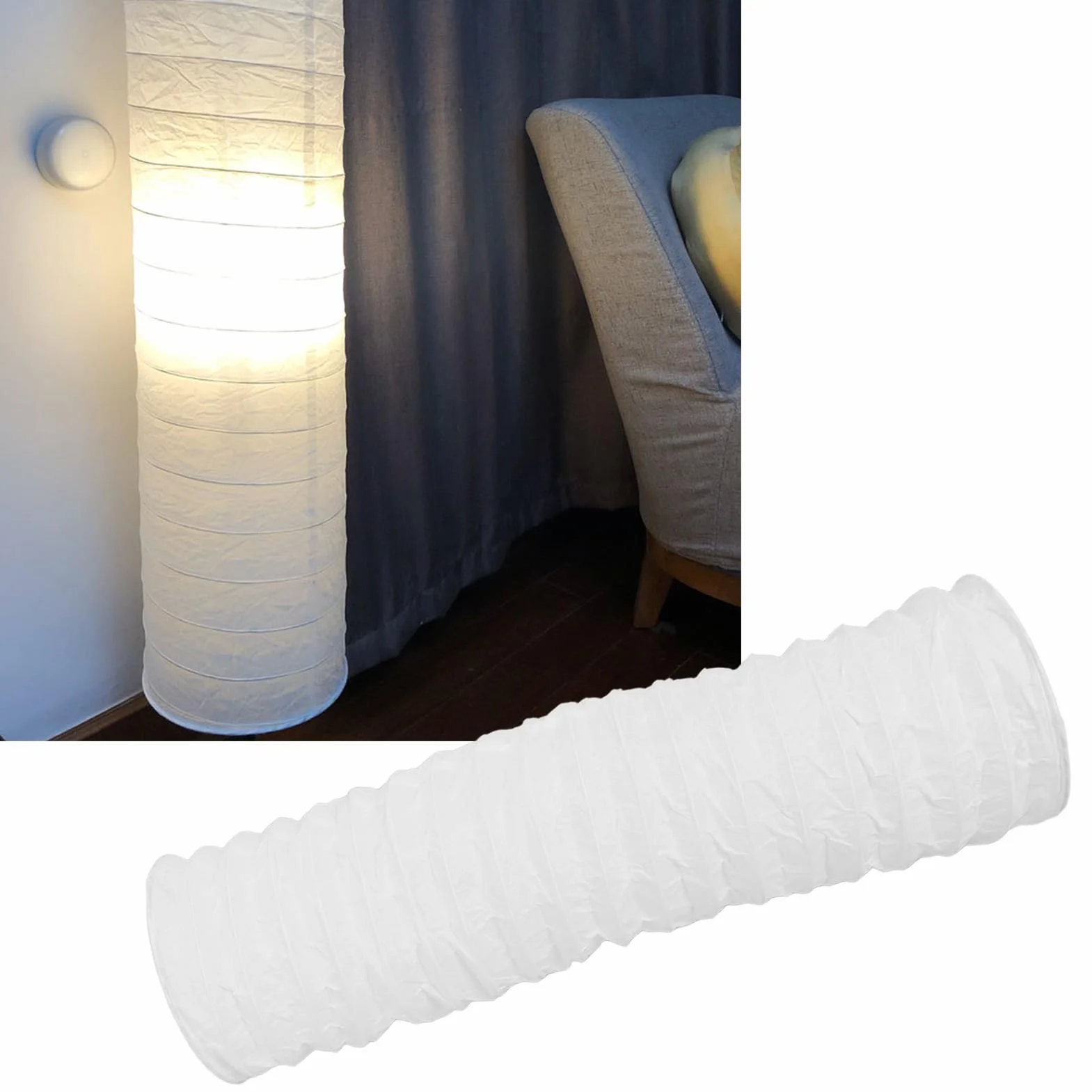 Klosz do Lampy Podłogowej z Papieru Ryżowego Minimalistyczny Abażur Trwały Zamienny Abażur do Salonu, Kawiarni