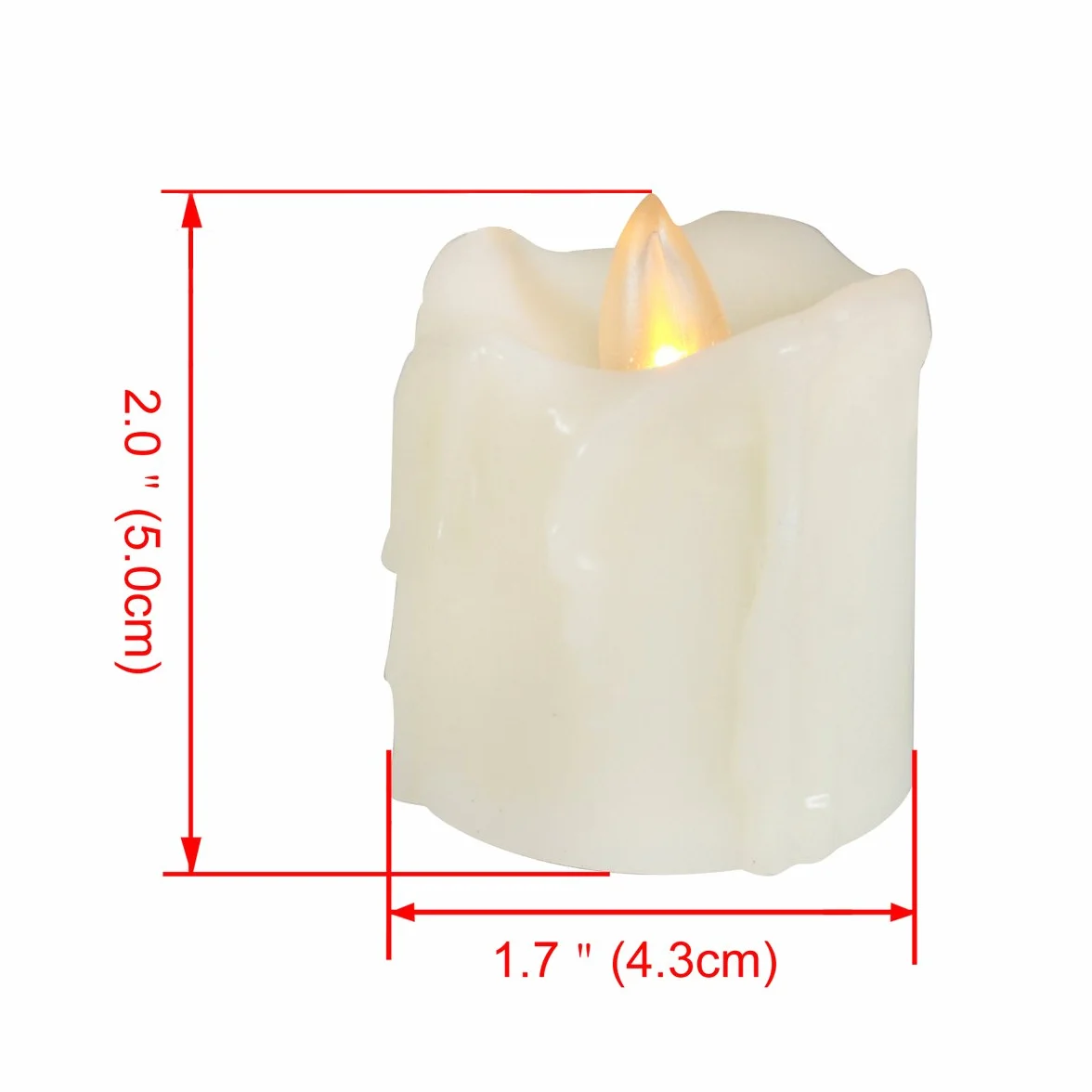 Świece bezpłomieniowe, realistyczne, migoczące świeczki LED typu tealight, 300 godzin światła non-stop, z pilotem zdalnego sterowania i timerem 2/4/6/8 godzin, kolor kości słoniowej, 6 sztuk/opakowanie.