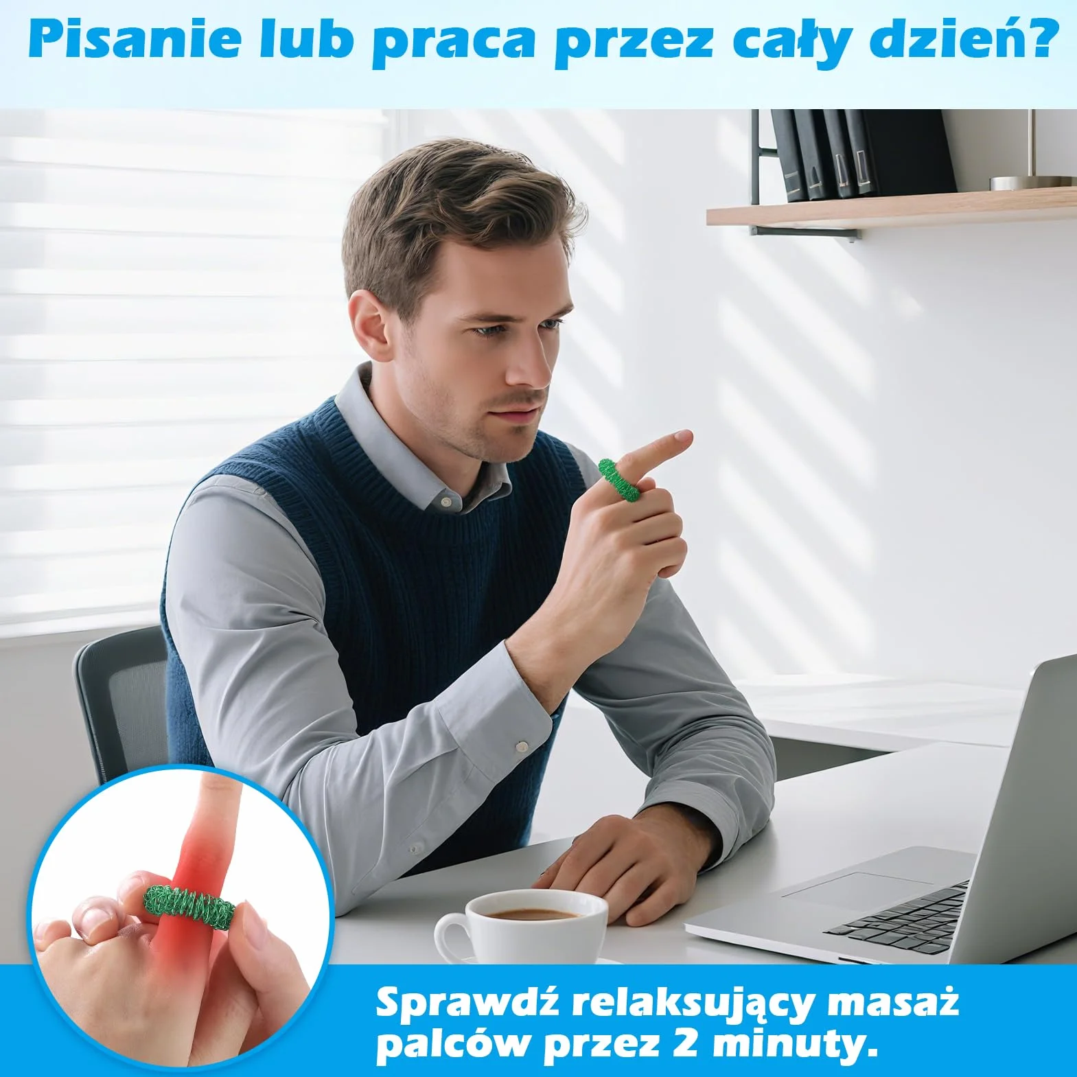 Zestaw 12 Pierścieni do Akupresury 27 mm, Pierścienie Masujące z Wypustkami do Redukcji Stresu i Krążenia Krwi