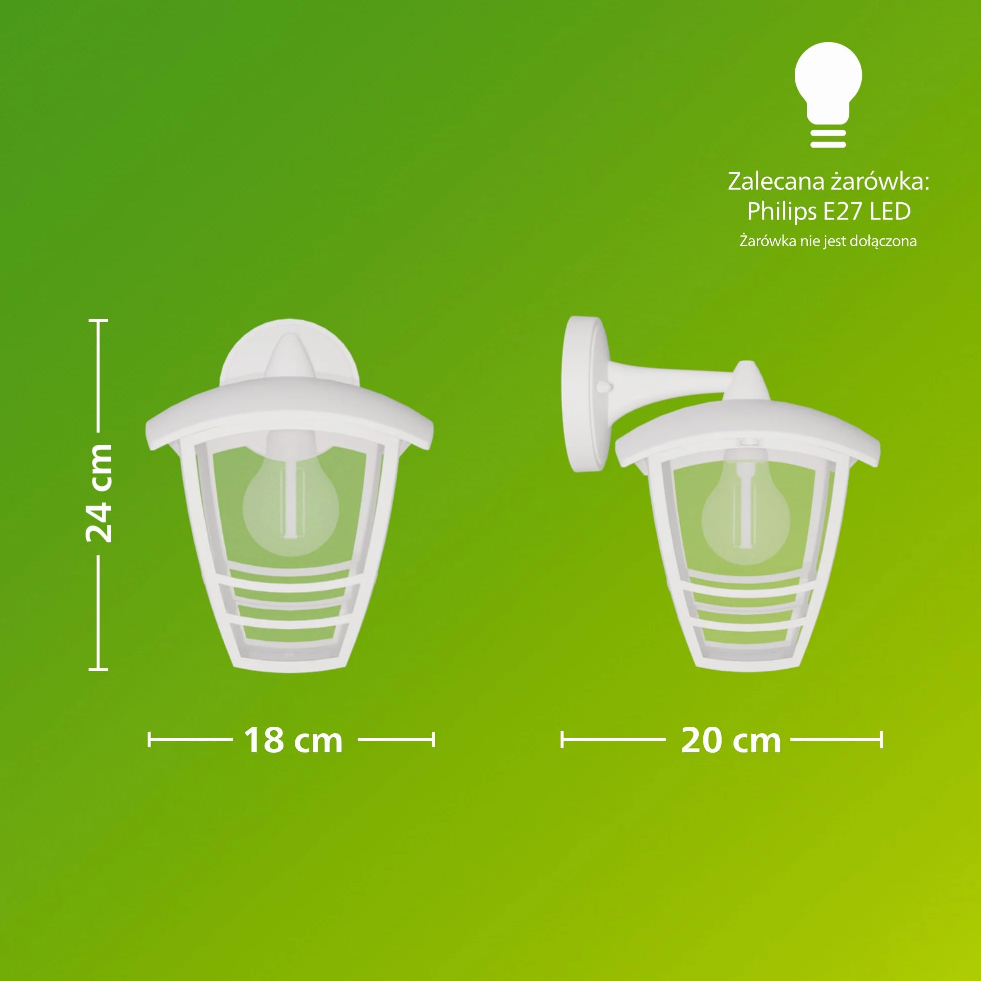 Philips My Garden Creek Lampa Ogrodowa Aluminium Biały 24 cm