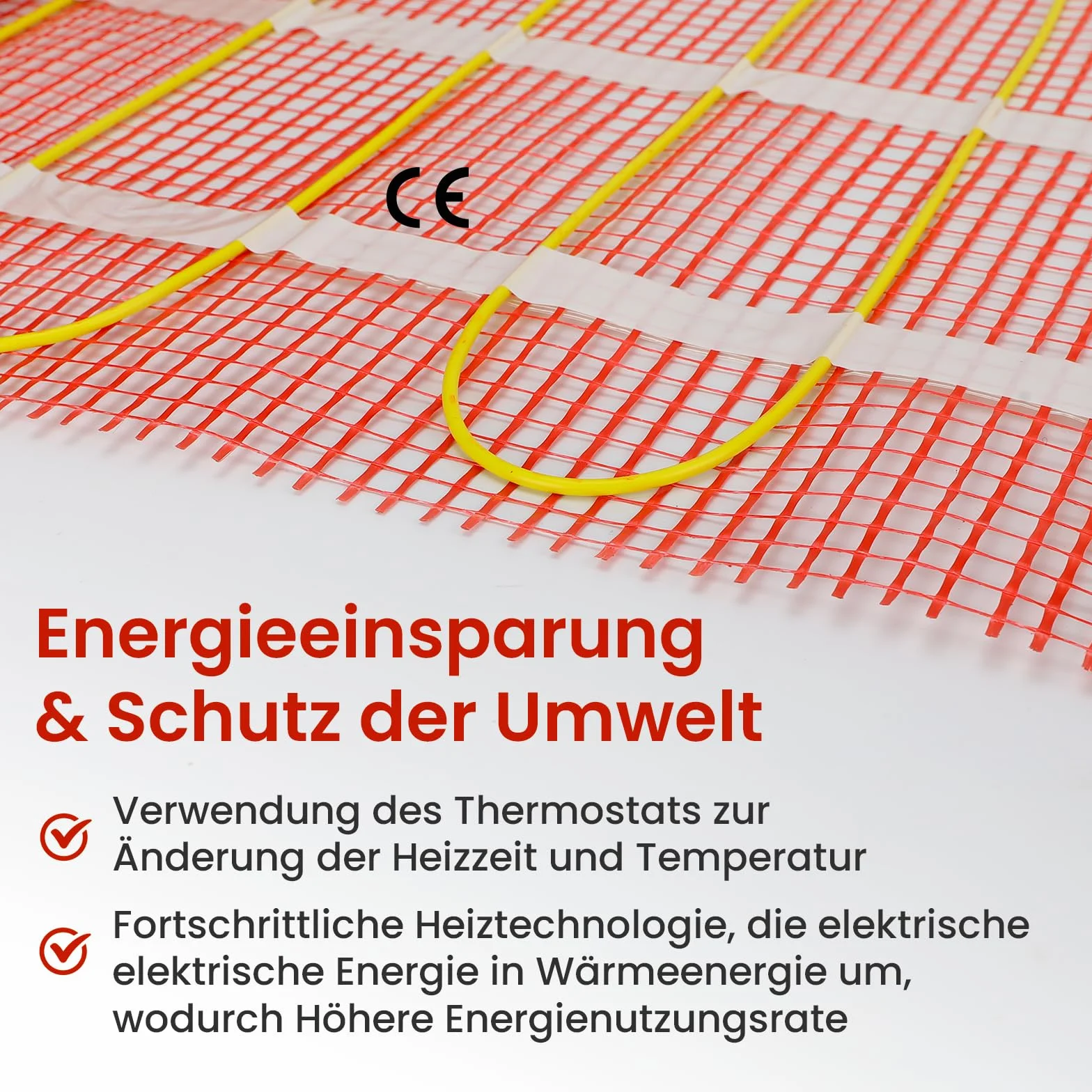 HEATIT Mata do ogrzewania podłogowego 1 m² 150 W/m² Samoprzylepna
