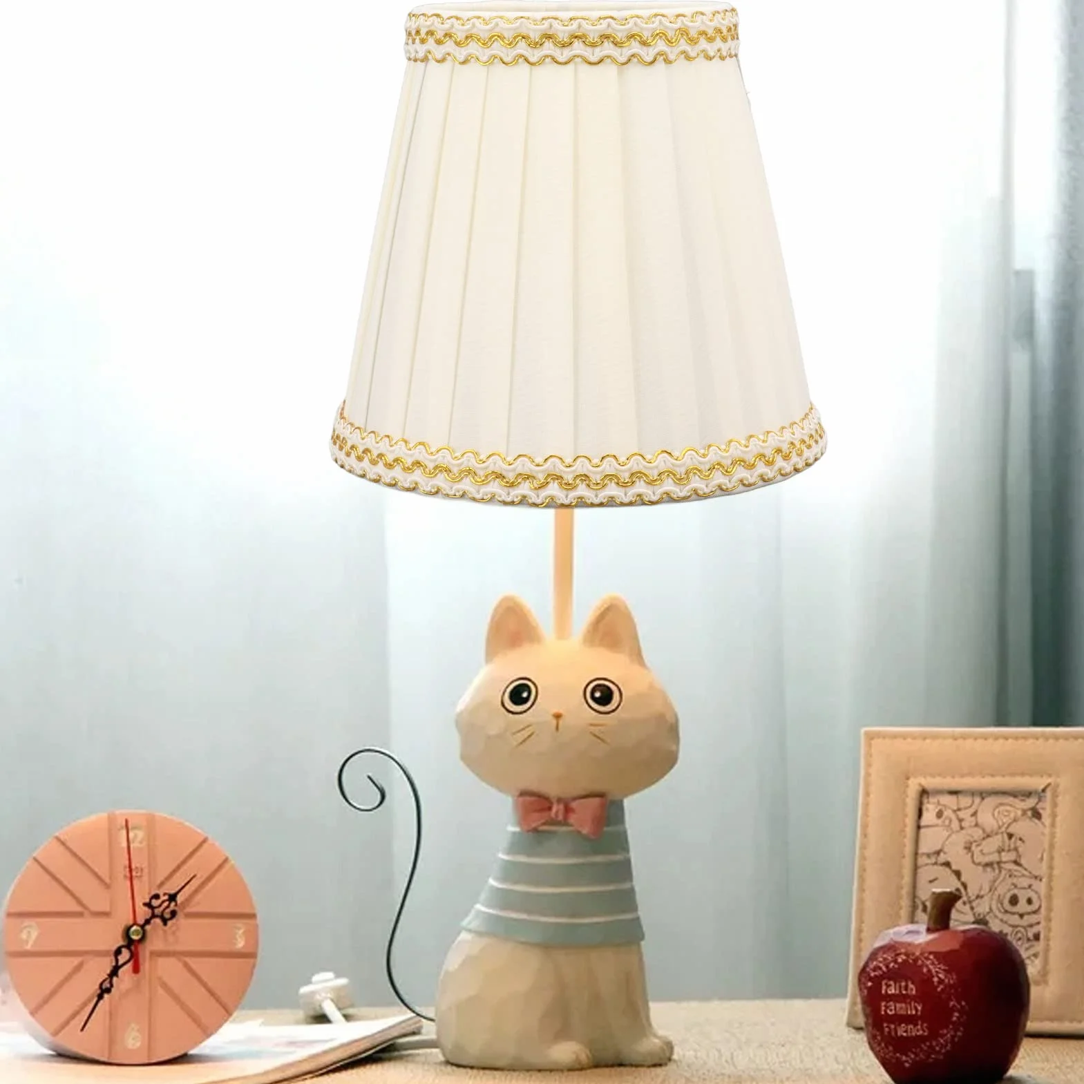 6 sztuk małych abażurów | Klosz lampy z klipsem lnianym | Plisowane abażury do żyrandoli, E14 lub małej żarówki, lamp stołowych, ścian