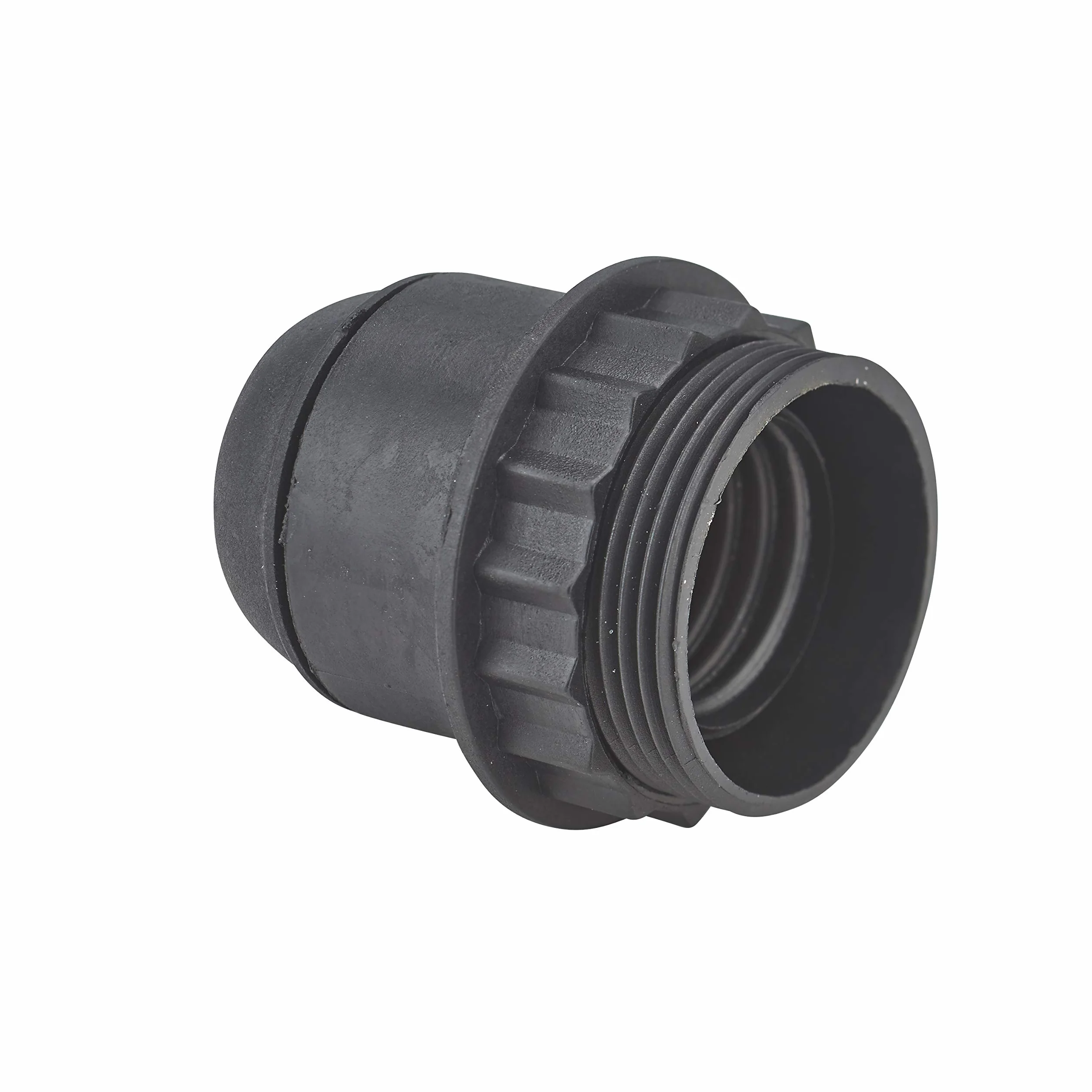 DEBFLEX Gniazdo żarówki - Gniazdo żarówki - Gniazdo świetlne - Gniazdo lampy - E27 Chem 1/2 gwintowane gniazdo z pierścieniem D58mm złącze 10mm czarne - Debflex - 712700
