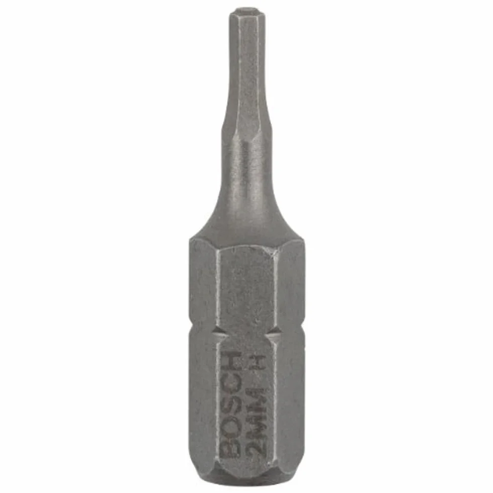 Bosch Professional Bit Extra twardy do śrub z łbem sześciokątnym (HEX2, długość: 25 mm, 3 sztuki), 2607001718