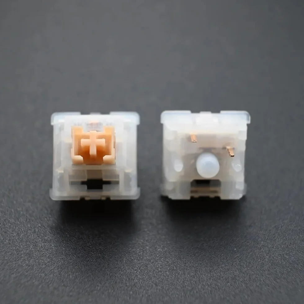 Outemu Silent Yellow Jade V2 Switch, 5Pin Pre-Lubed Silent Thocky Tactile Switch For Custom Mechanical Keyboard(30PCS)