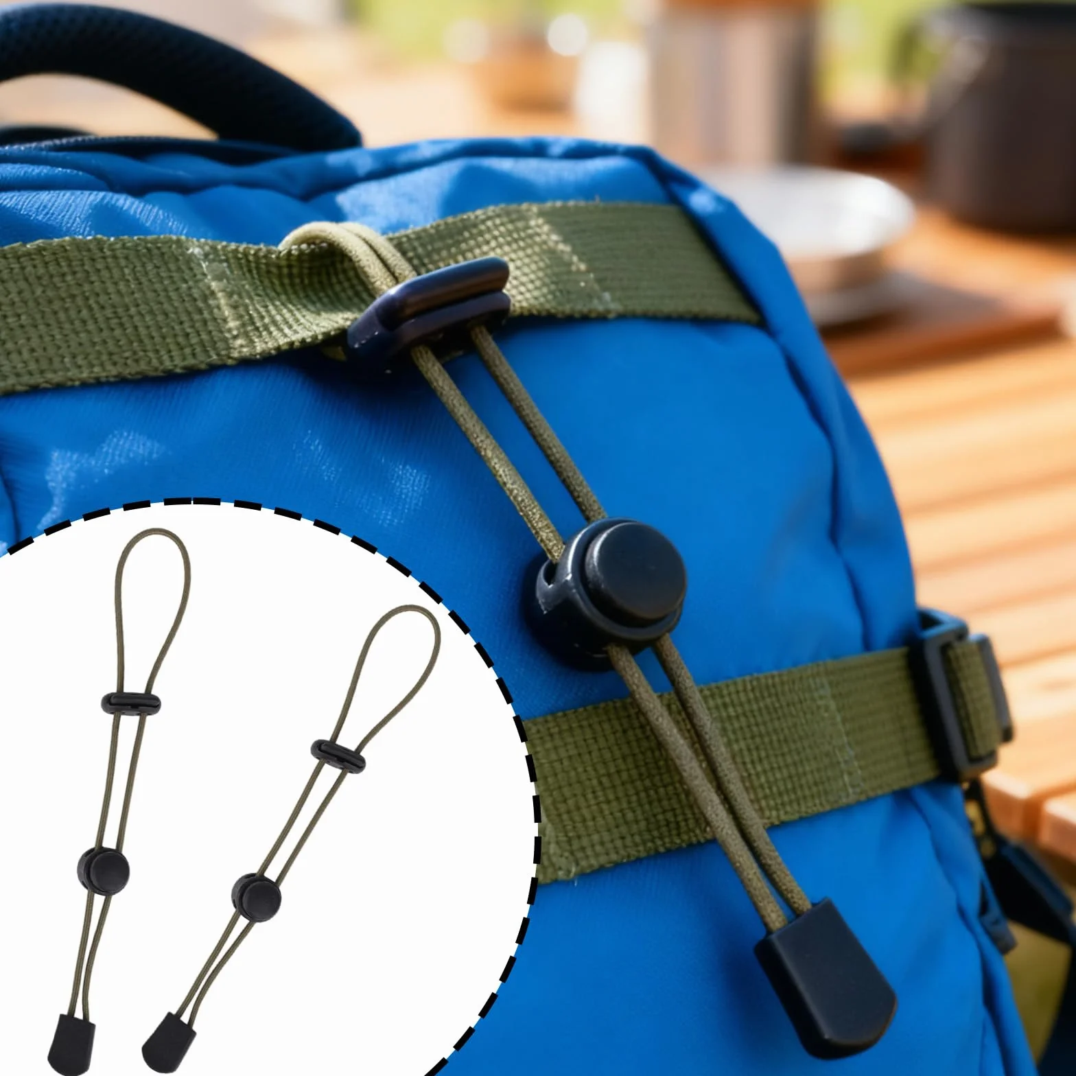 6 Szt. Uchwytów na Kije Trekkingowe, Trzy Kolory Przenośny Plecak na Kije Trekkingowe Elastyczne Paski do Kijów Trekkingowych Kijów Trekkingowych Sportów Górskich i Outdoorowych