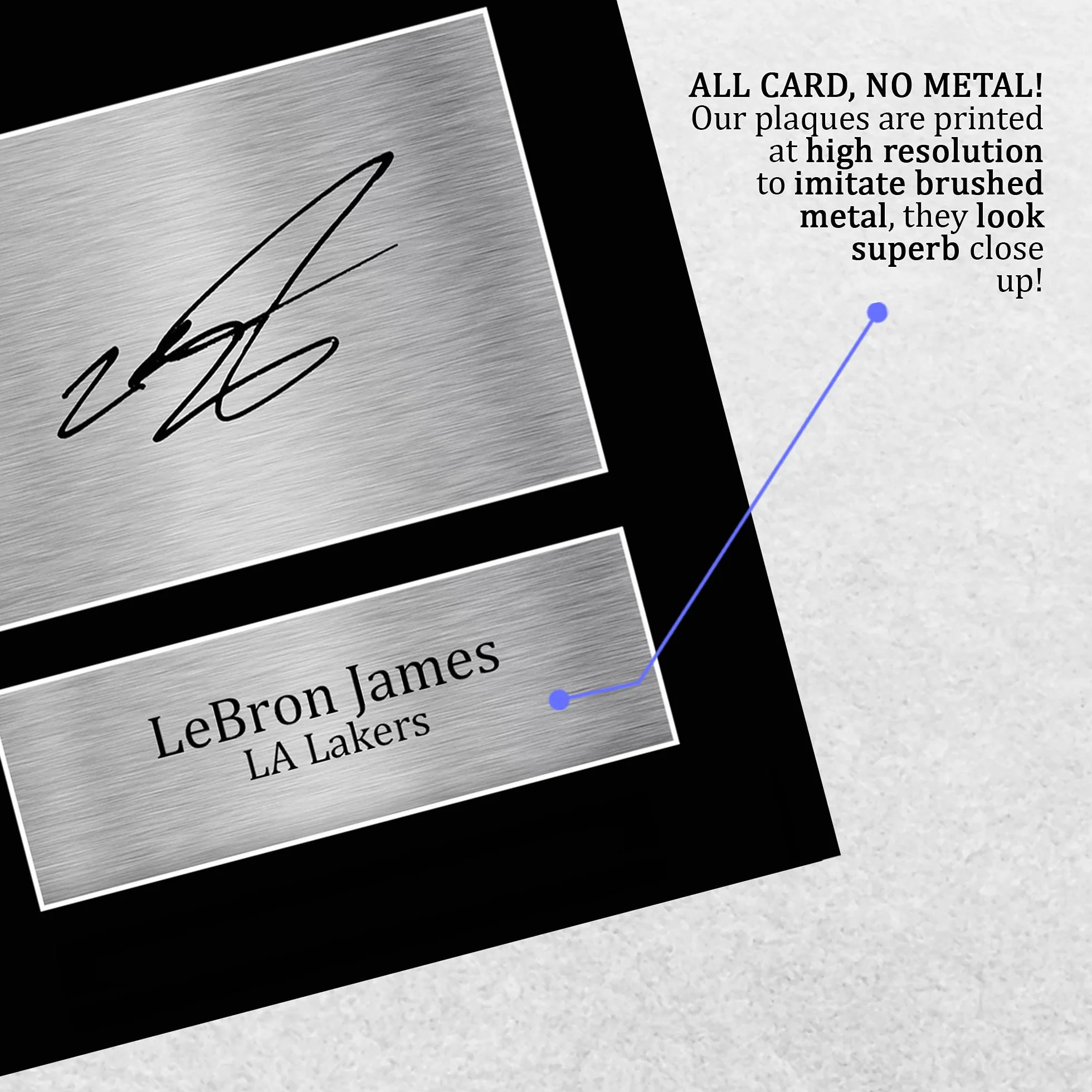 HWC Trading Lebron James Los Angles Lakers prezenty z nadrukiem podpisanym autografem dla fanów pamięci koszykówki - A4