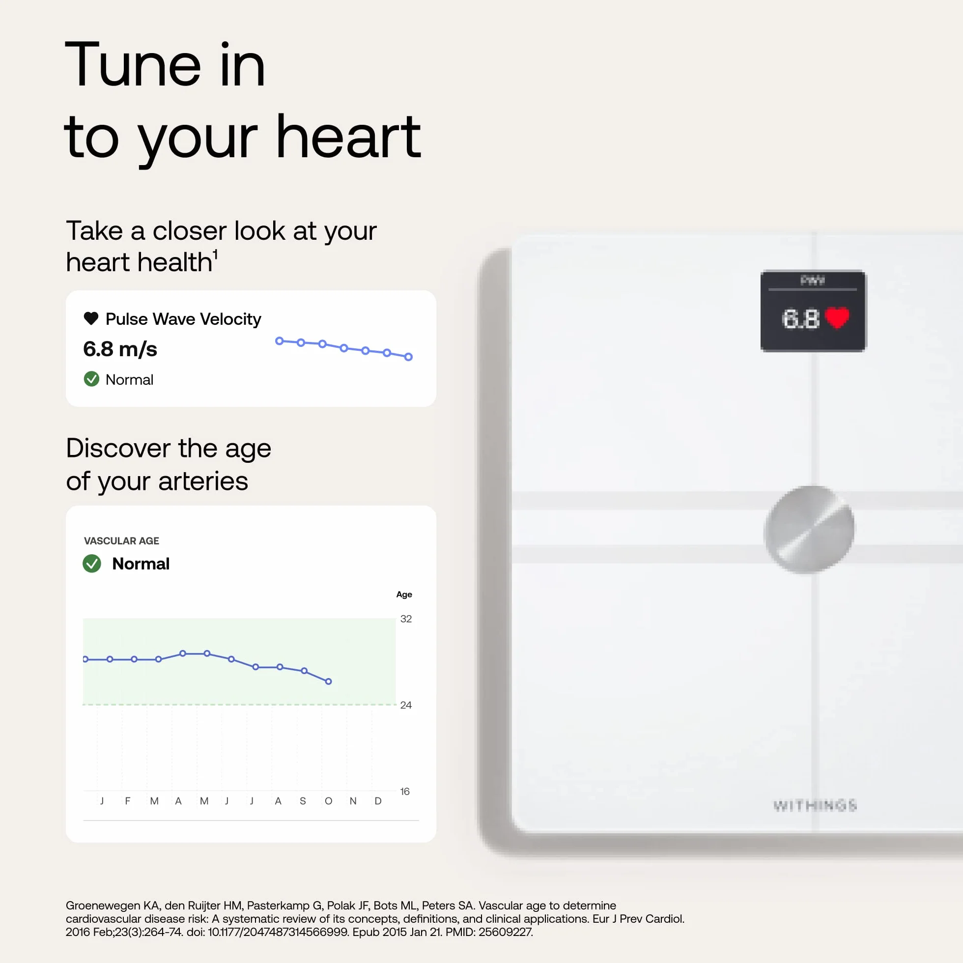 Withings Body Comp waga Wi-Fi Bluetooth analiza składu ciała biała