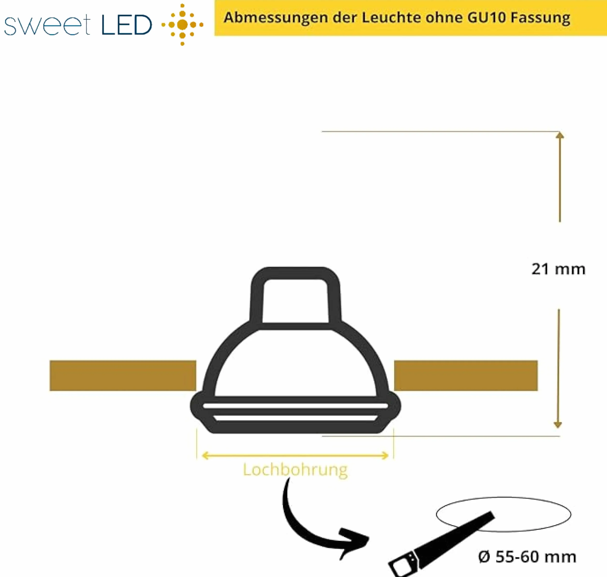 Zestaw 4 szt. mini płaskie lampy meblowe LED IP44 250 lumenów 3.5W 12V wpuszczane reflektory punktowe