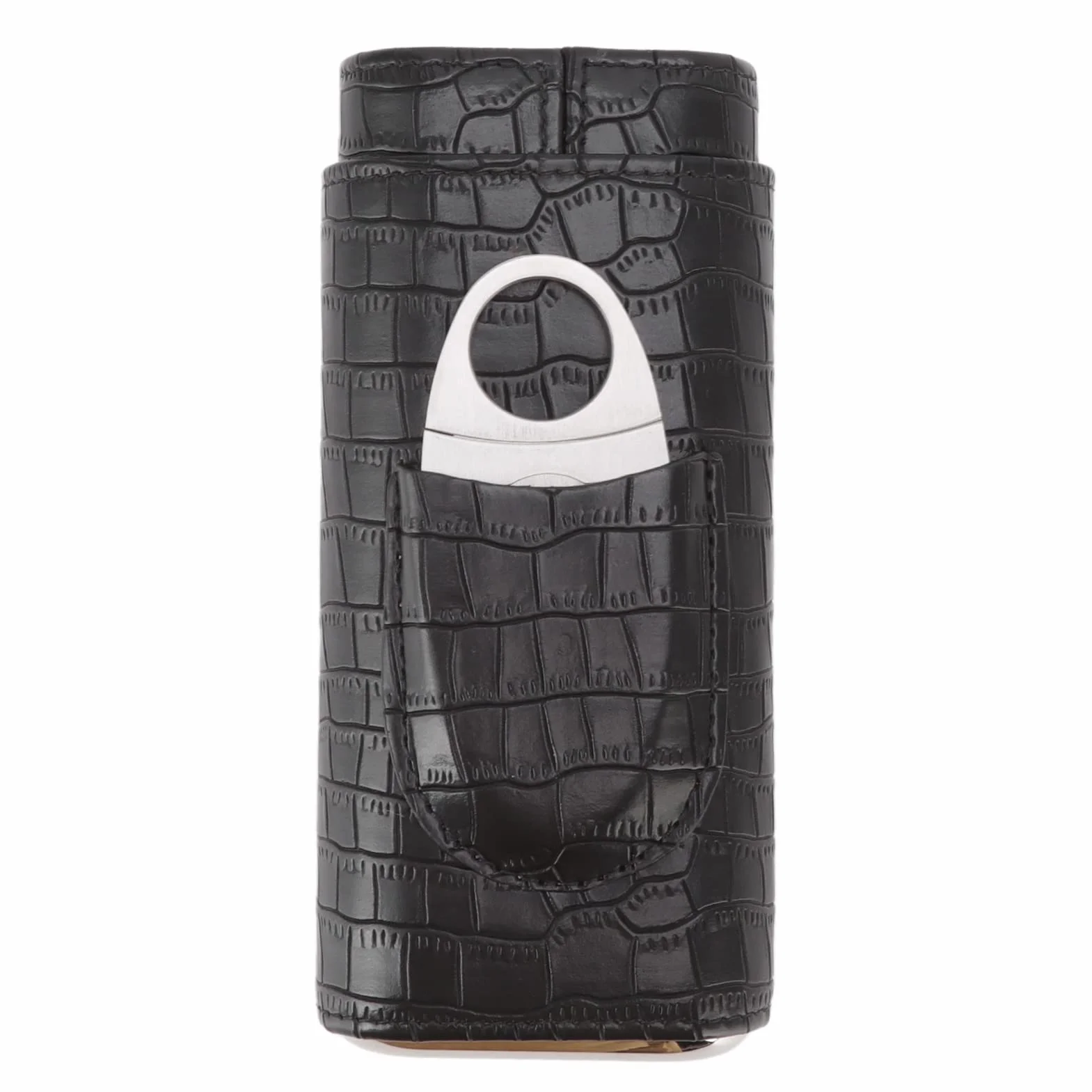 Etui na Cygara Przenośne Humidor Drewno Cedrowe 3 Szt. Czarny