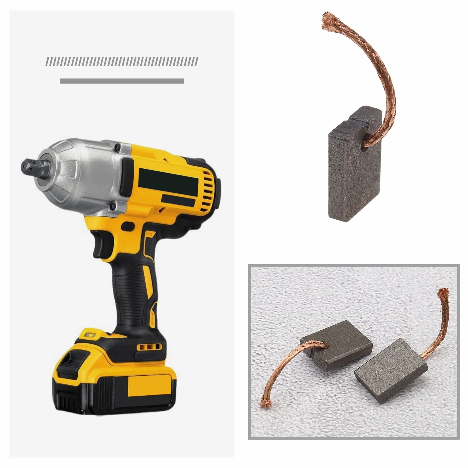 OTOTEC 4 sztuki zamiennych szczotek węglowych do elektronarzędzi kompatybilnych z Dewalt DCG412 DCS373 DCS380 DCS387 DCS365 DCS391 szczotkami węglowymi do elektronarzędzi