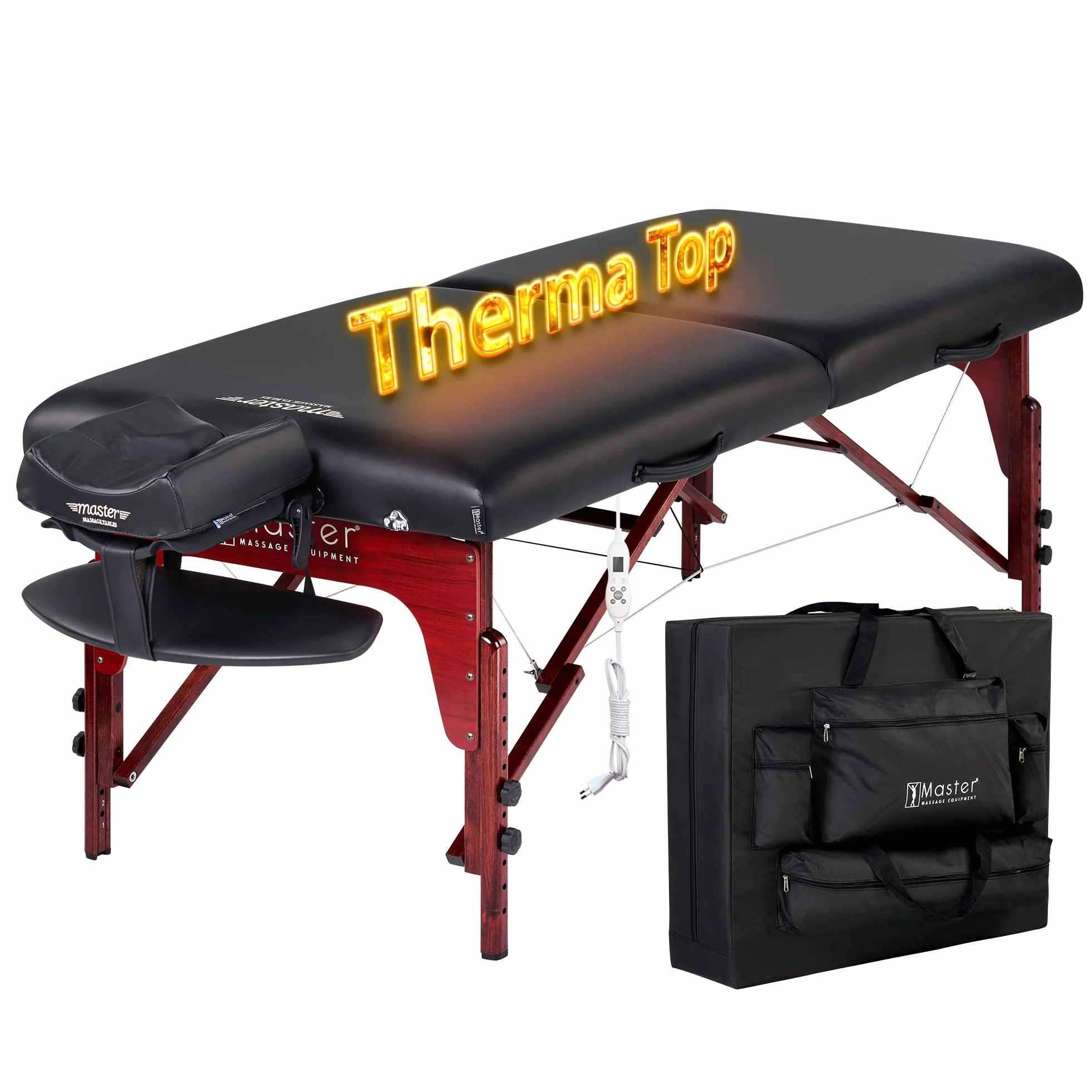 Master Massage Therma Top Mobil leżanka do masażu, podgrzewana, Reiki, składana, 71 cm, kolor czarny