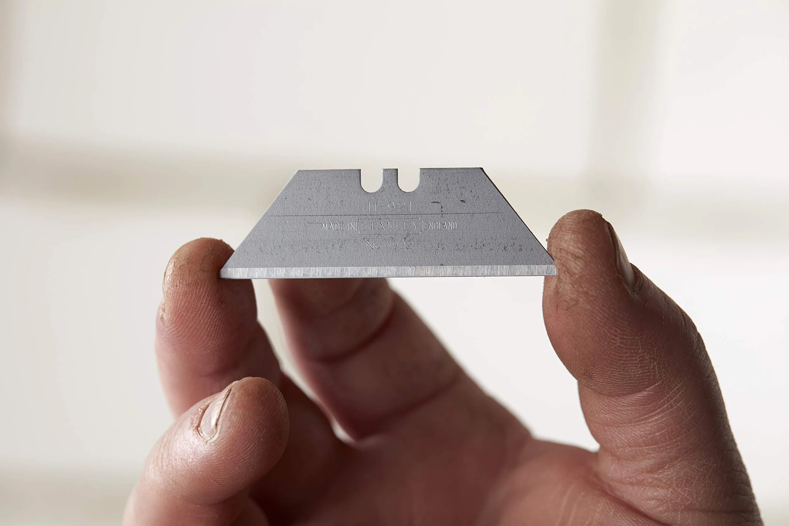 Stanley Ostrza trapezowe 1992 (bez otworów, długość ostrza 62 mm, do ogólnego i ciężkiego cięcia dywanów i winylu, 100 sztuk w pudełku z tworzywa sztucznego) 1-11-921