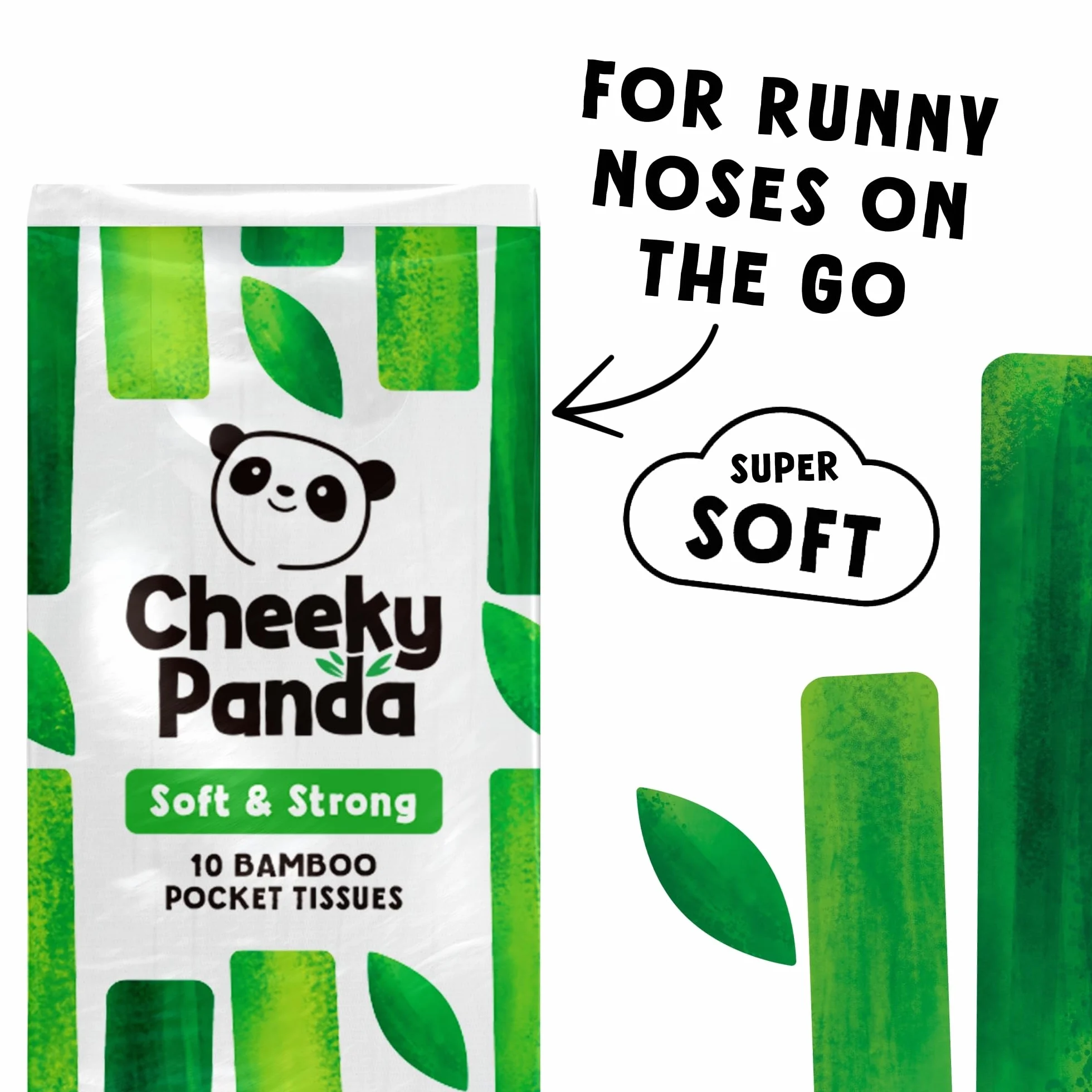 The Cheeky Panda Classic POCKT8 Chusteczki, Biały, 80 szt