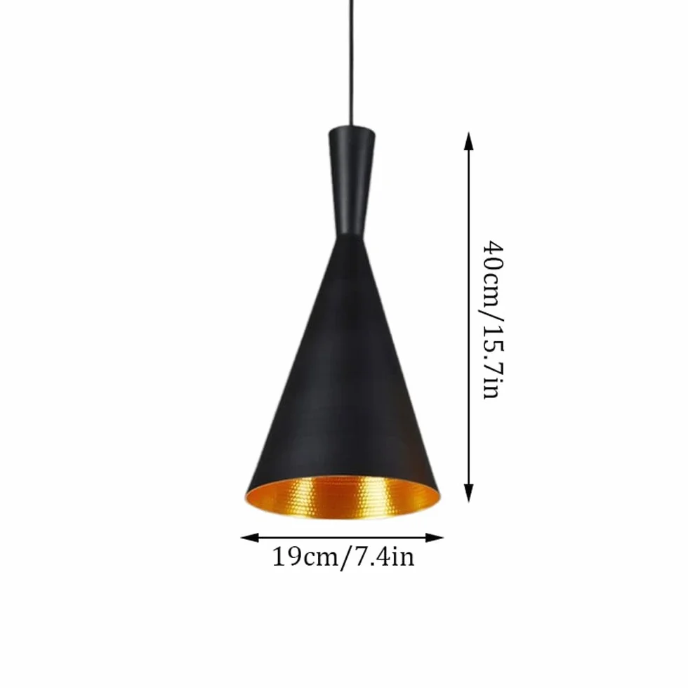Retro Industrial Style LED Lampa wisząca Regulowana wysokość Metal Sufit Restauracja Bar Dekoracja Oświetlenie Wnętrza (Color : Black, Size C)