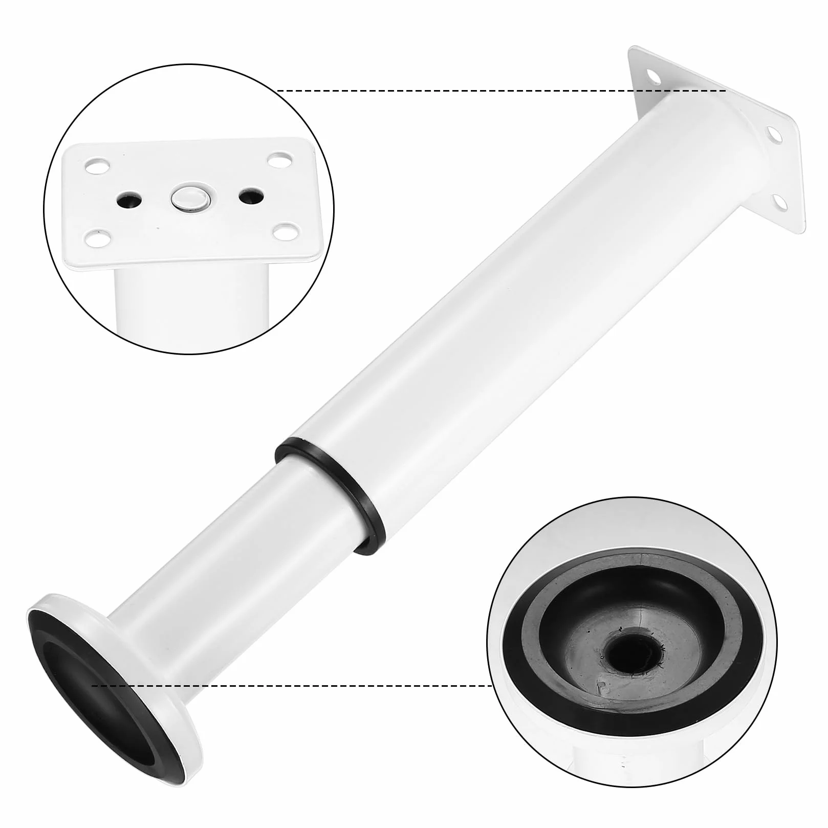 2 x nóżki meblowe Regulowane w wysokości nóżki do mebli białe, 18-30 cm nóżki meblowe, nóżki do szafek nóżki do komody nóżki do kanapy nóżki do łóżek nóżki do sofy, nóżki do szafek nóżki do sofy stołu