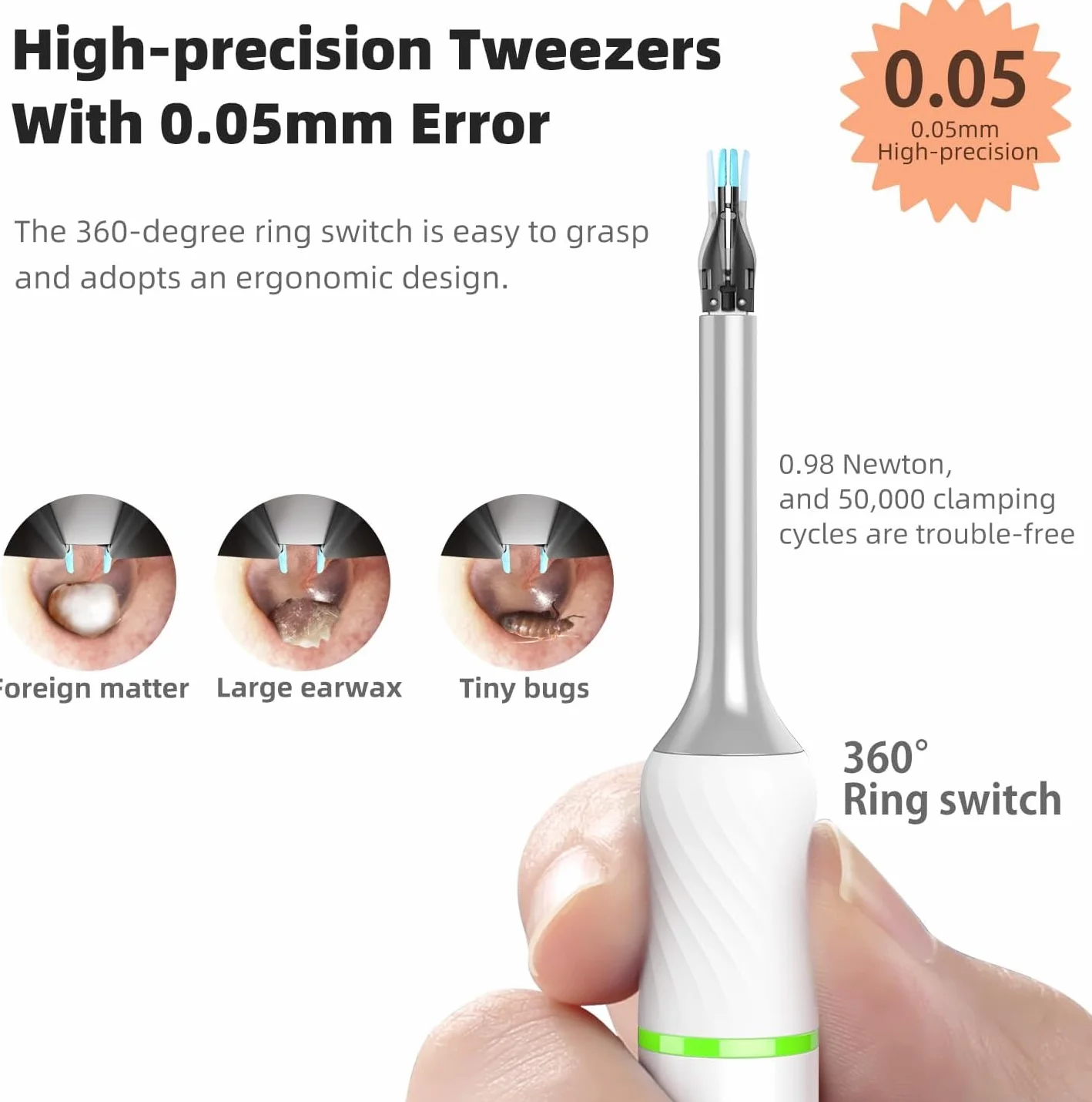 Otoskop Czyszczenie ucha 1920P HD, 3.2mm Otoskop do usuwania woskowiny z uszu, WIFI Endoskop do Usuwania Woskowiny, wodoodporne otoskop z 6 diodami LED do telefonów iPad, iOS, Android Smartphones