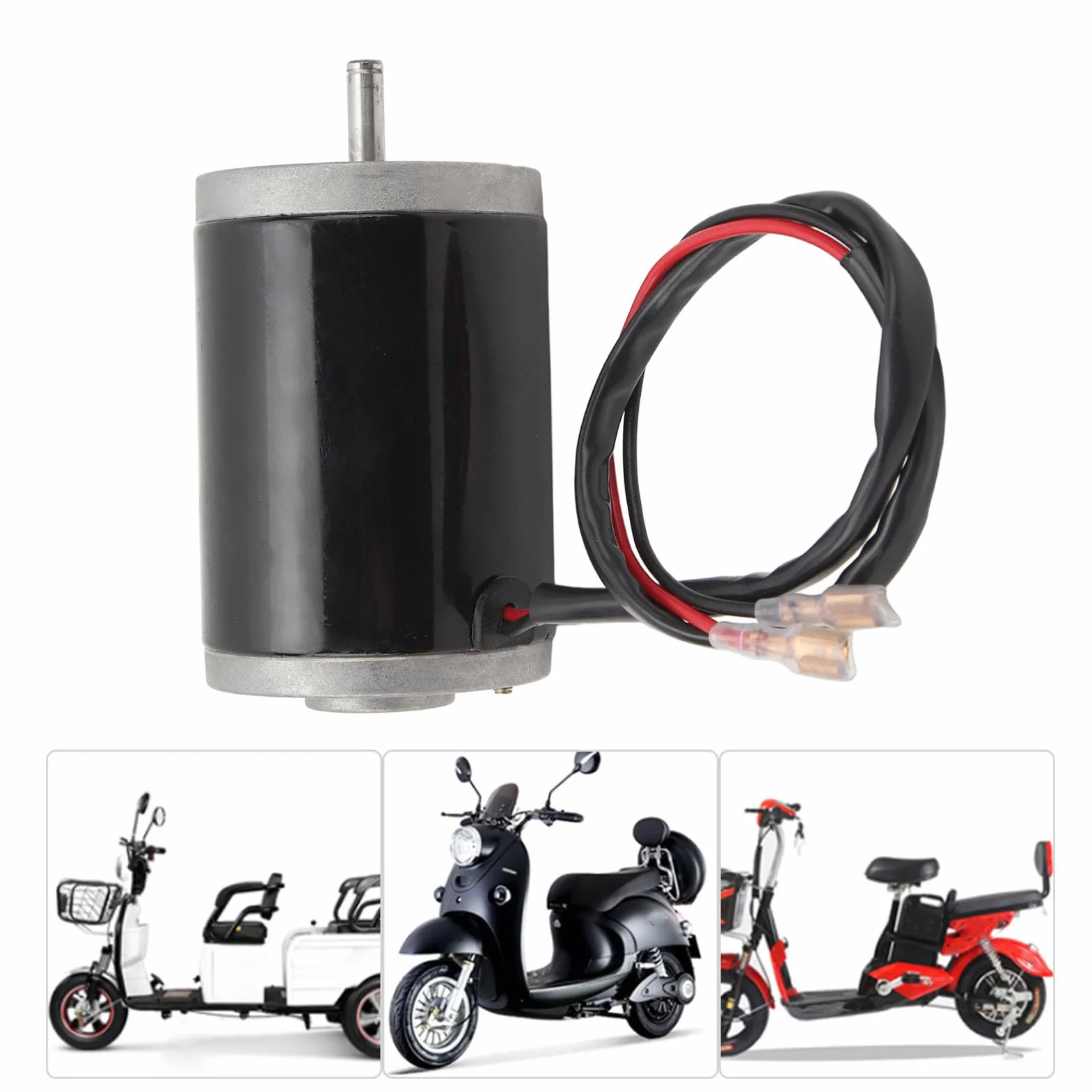 BuyWeek Szczotkowy silnik elektryczny 180 V 200 W, stały magnes 5000 obr/min, szybki silnik elektryczny do samodzielnego wykonania, skuter elektryczny