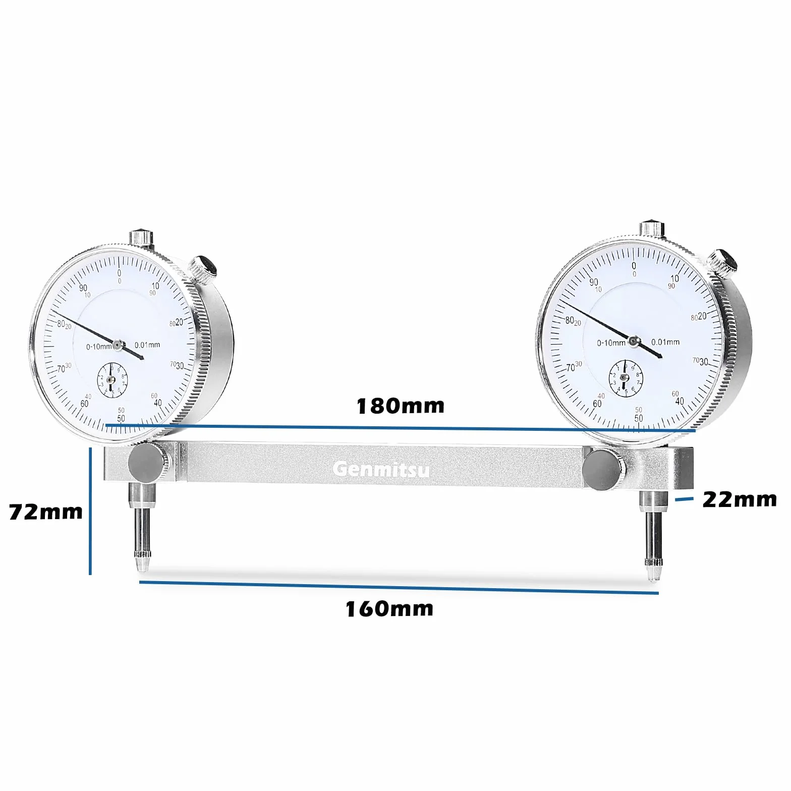 Genmitsu Frezarka CNC Tramming Tool Pro System kalibracji z chwytem 1/5.1 cm, 1/10.2 cm, chwytem 1/20.3 cm i precyzyjnymi wskaźnikami 0.0 cm, idealna do kwadratu, poziomowania i kalibracji maszyn