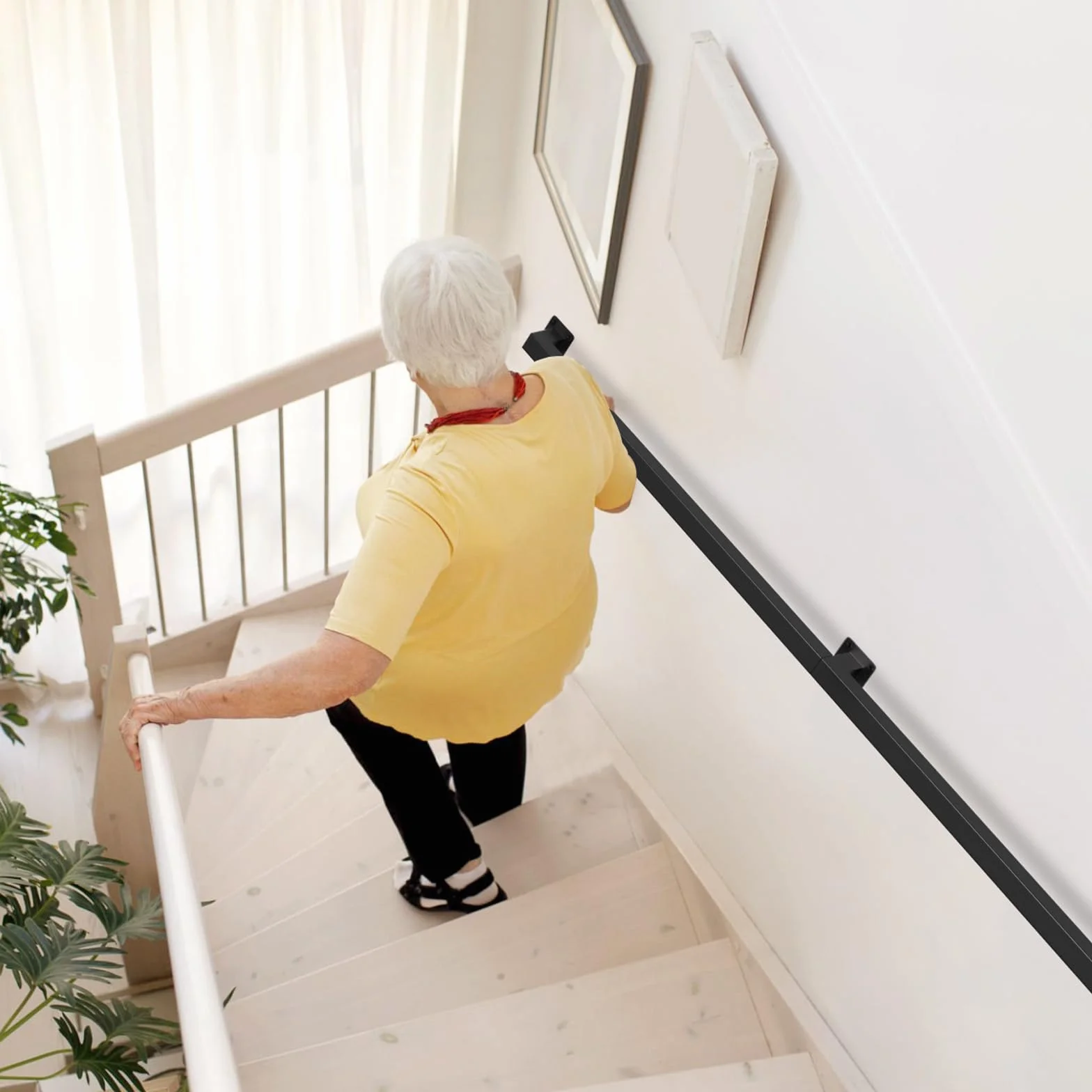 Poręcz schodowa czarna kwadratowa 120 cm do schodów balustrady balkon