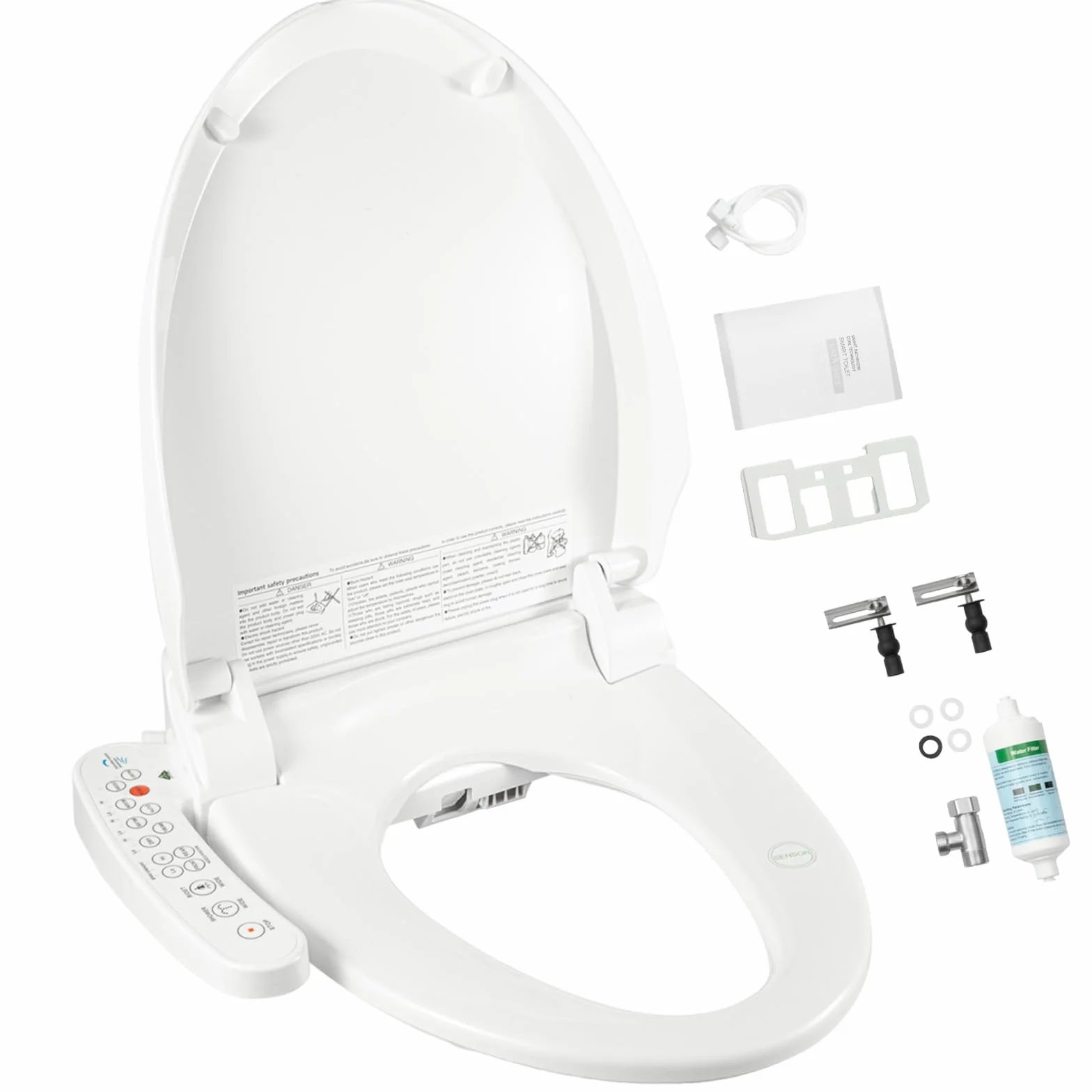 Elektryczny bidet, inteligentna deska sedesowa, podgrzewana toaleta, automatyczne czyszczenie, automatyczna dezodoryzacja dyszy, regulowana temperatura, higieniczne czyszczenie, oszczędność papieru