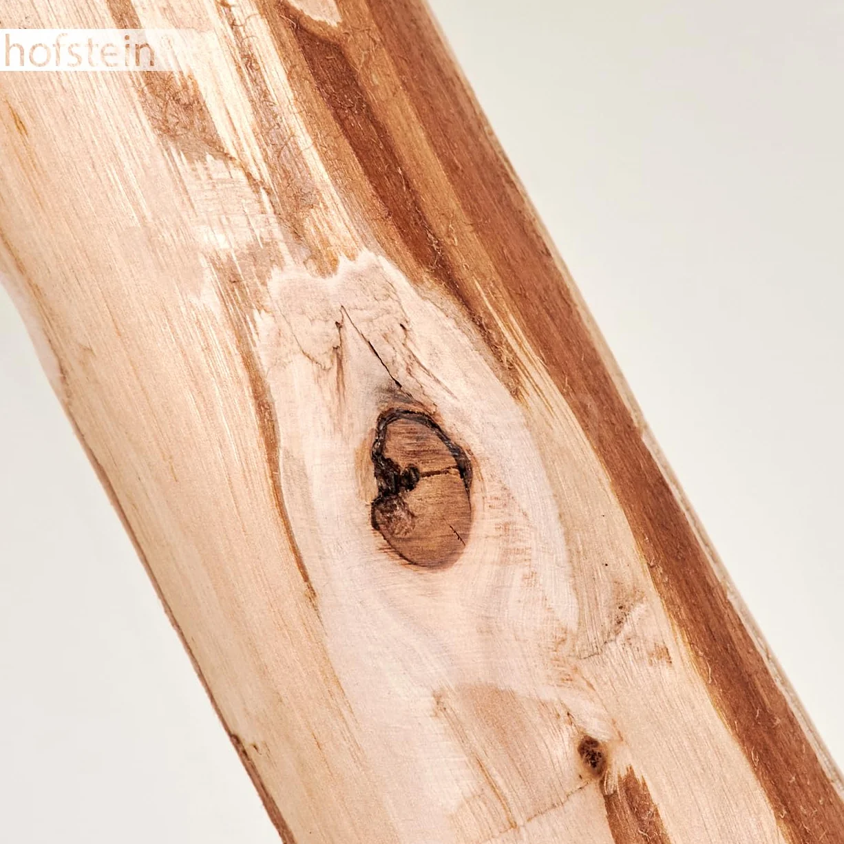 Lampa stojąca Saladillo, nowoczesna lampa stojąca z drewna/metalu/materiału w kolorze naturalnym/czarnym/białym, lampa w skandynawskim stylu z okrągłym kloszem (Ø 38 cm) i przełącznikiem nożnym,