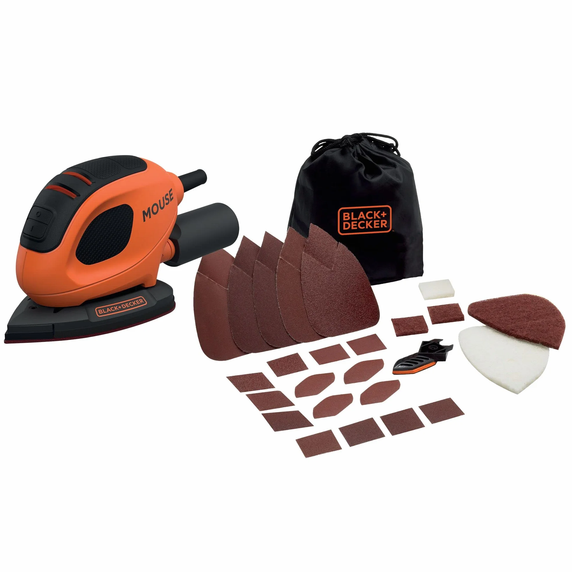 BLACK+DECKER Szlifierka szczegółowa Mysz 55 W 11000 obr./min 1,5 mm orbity BEW230BCA