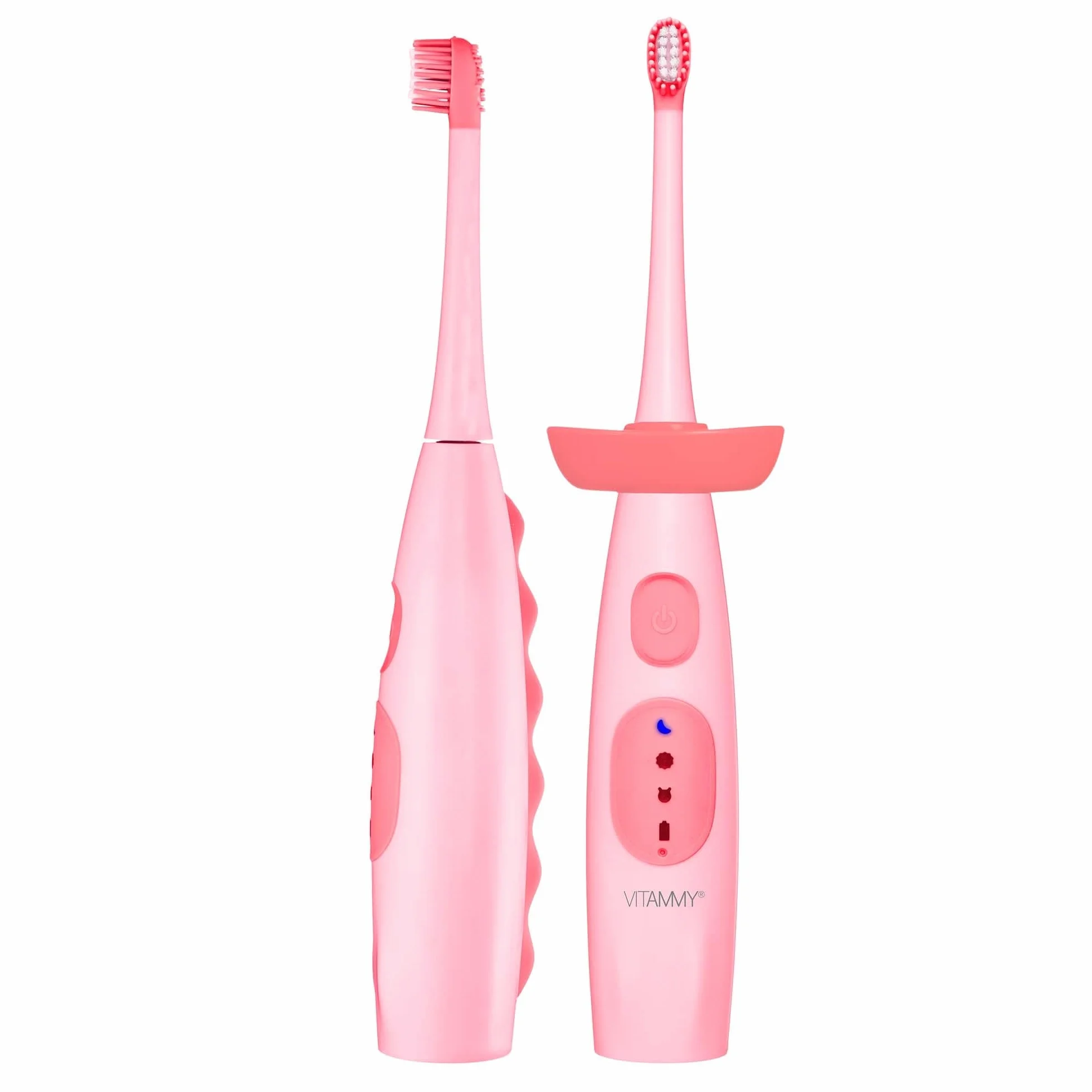 VITAMMY DINO/PINK Szczoteczka soniczna do zębów dla dzieci 6+, wyciszona obudowa