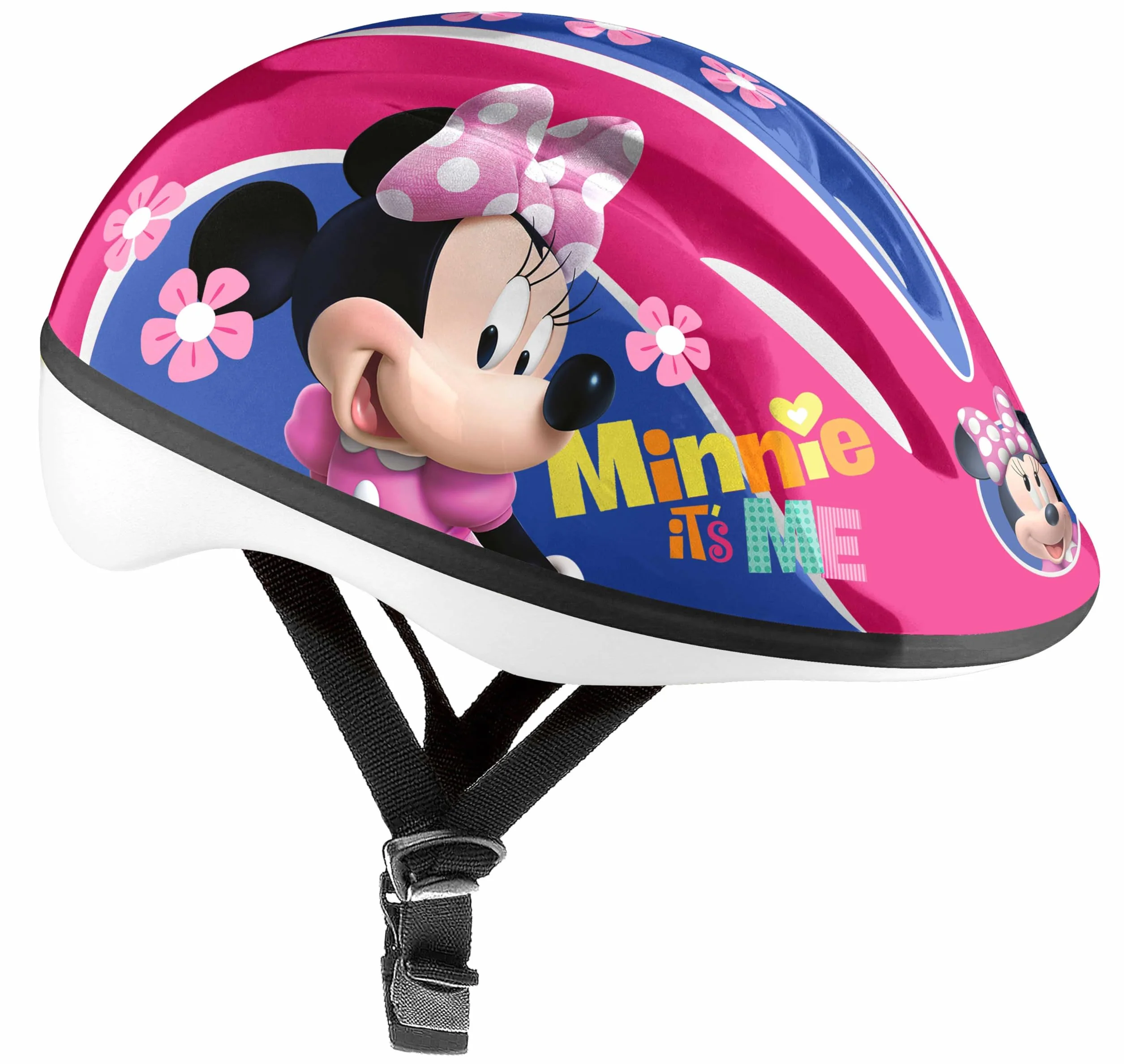 Rower dziecięcy 14'' Minnie/Disney wyposażony w 2 hamulce, tylny uchwyt na lalkę, przedni kosz i kask w zestawie!