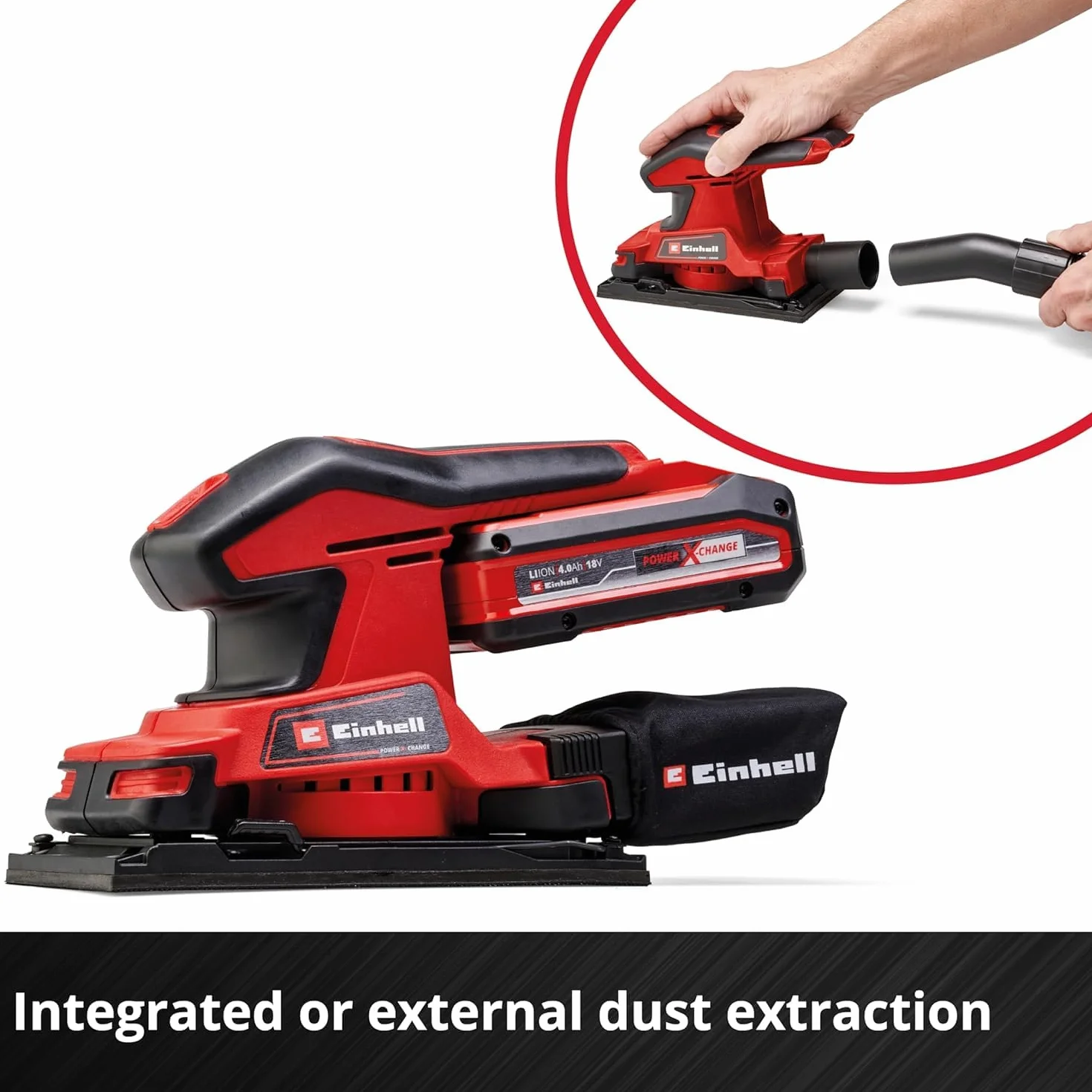 Einhell Power X-Change akumulatorowa szlifierka mimośrodowa TE-OS 18/187 Li Solo 18V
